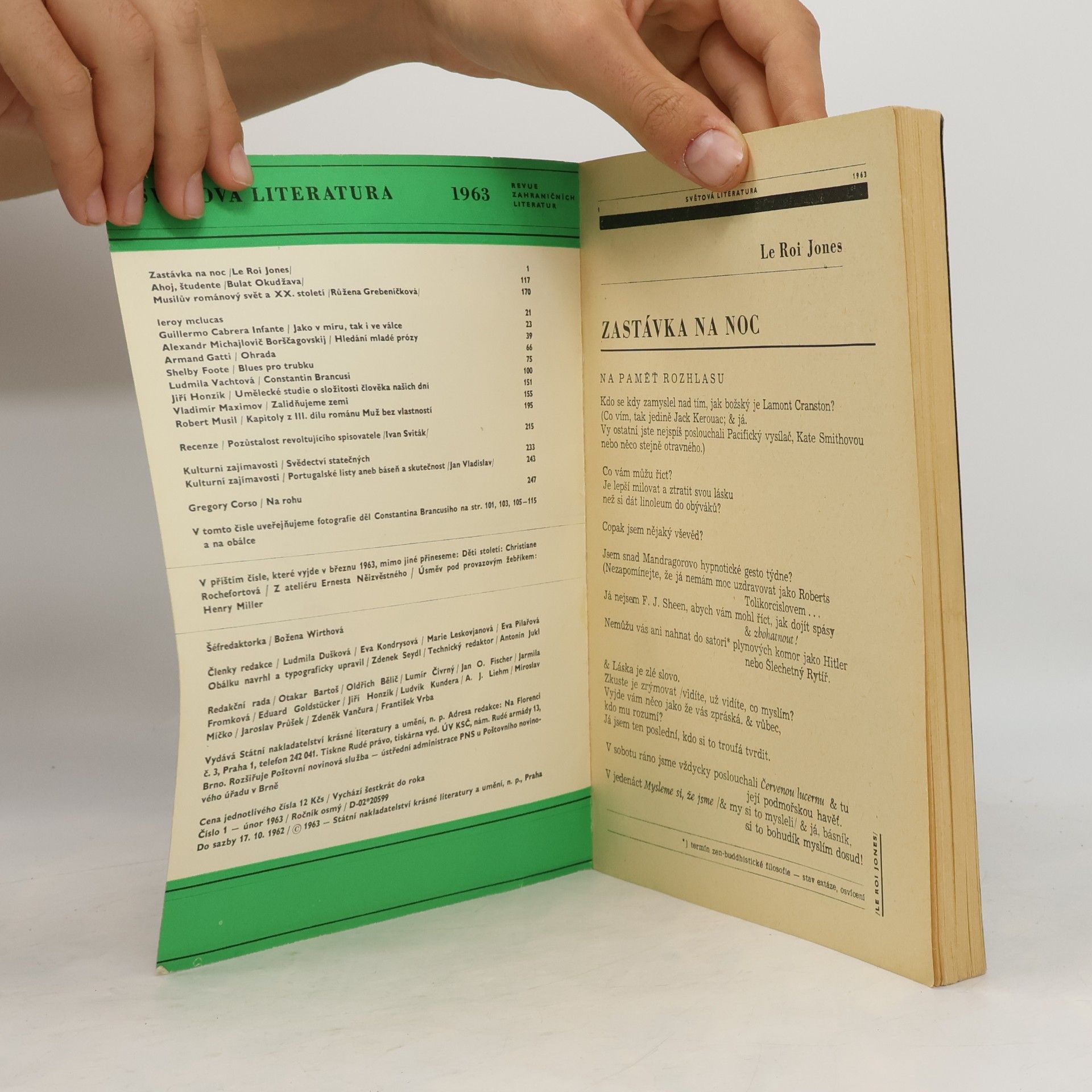 Kolektiv autorů Světová literatura 1. - 6. 1963