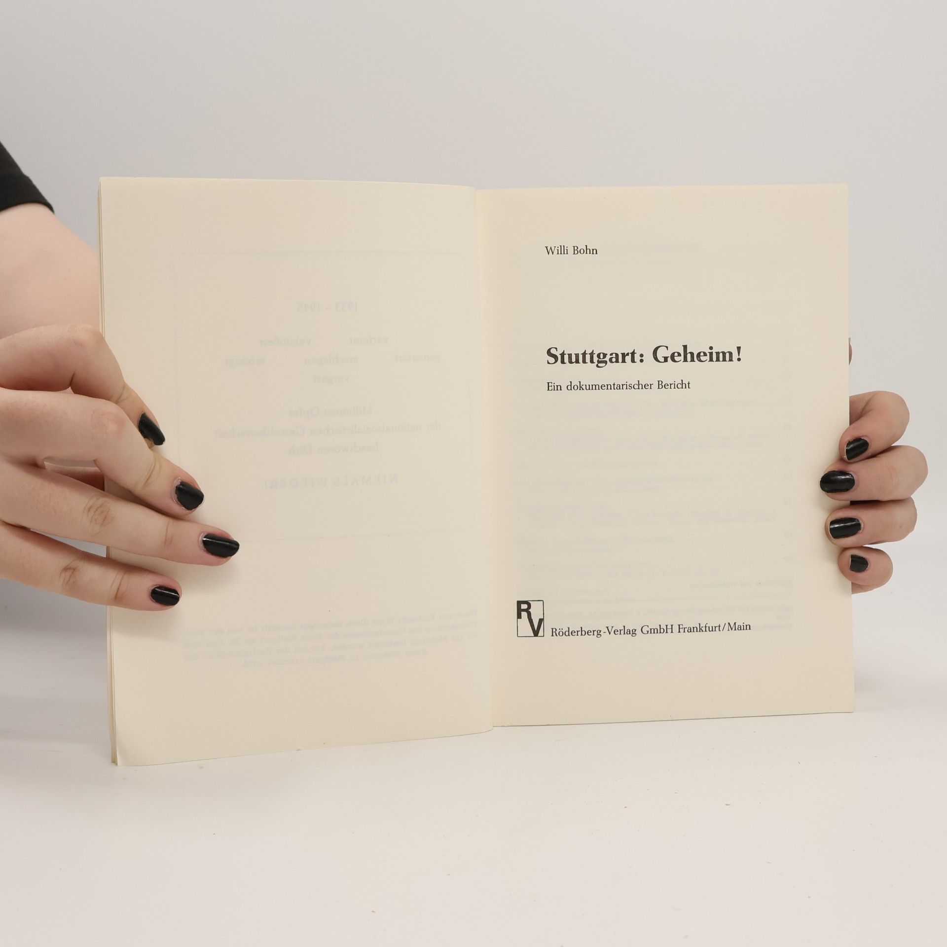Willi Bohn Stuttgart: Geheim!