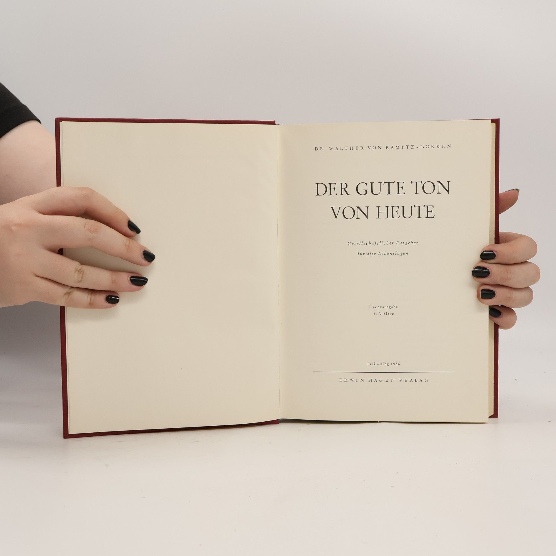 Walther von Kamptz-Borken Der gute Ton von heute
