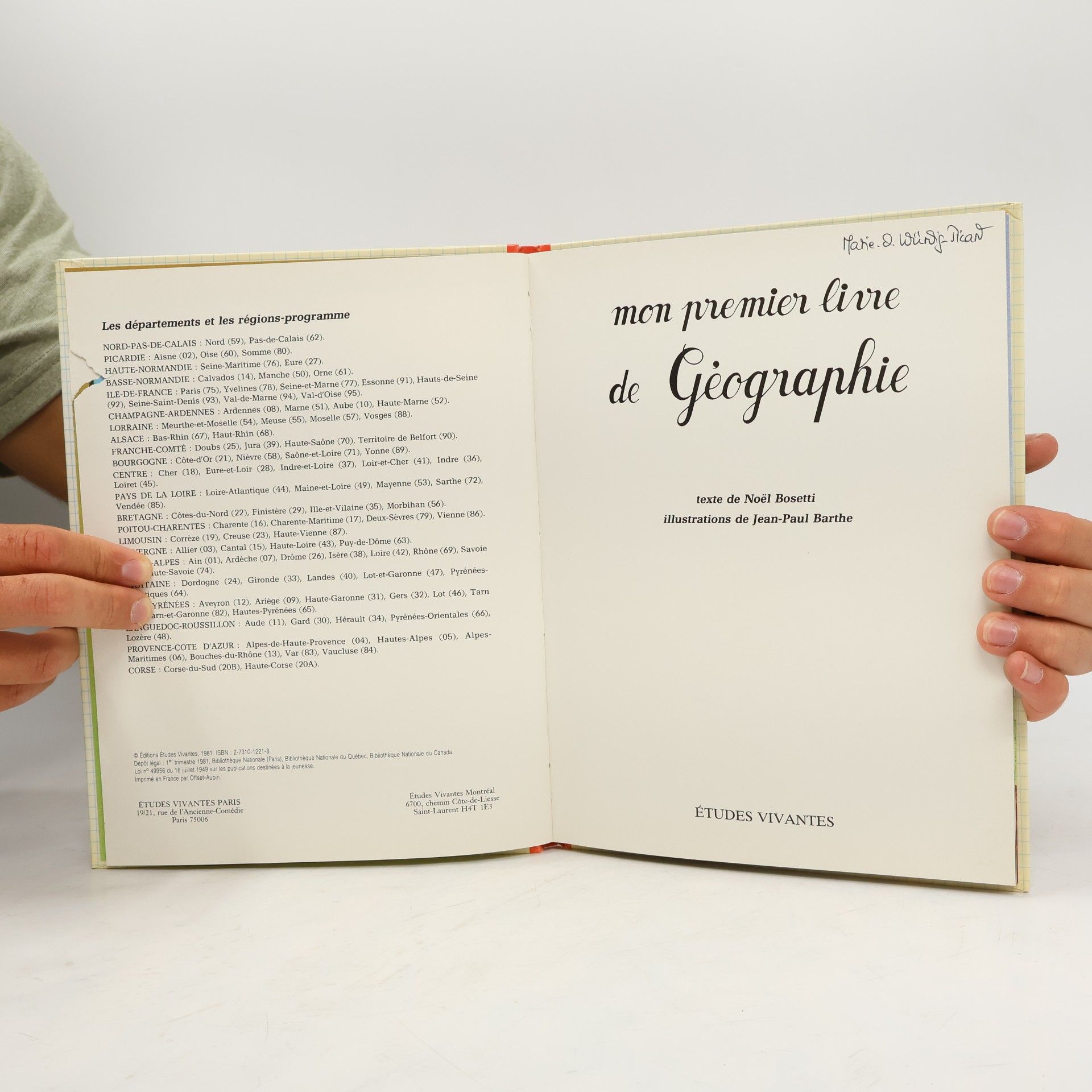 Noël Bosetti Mon premier livre de géographie 2