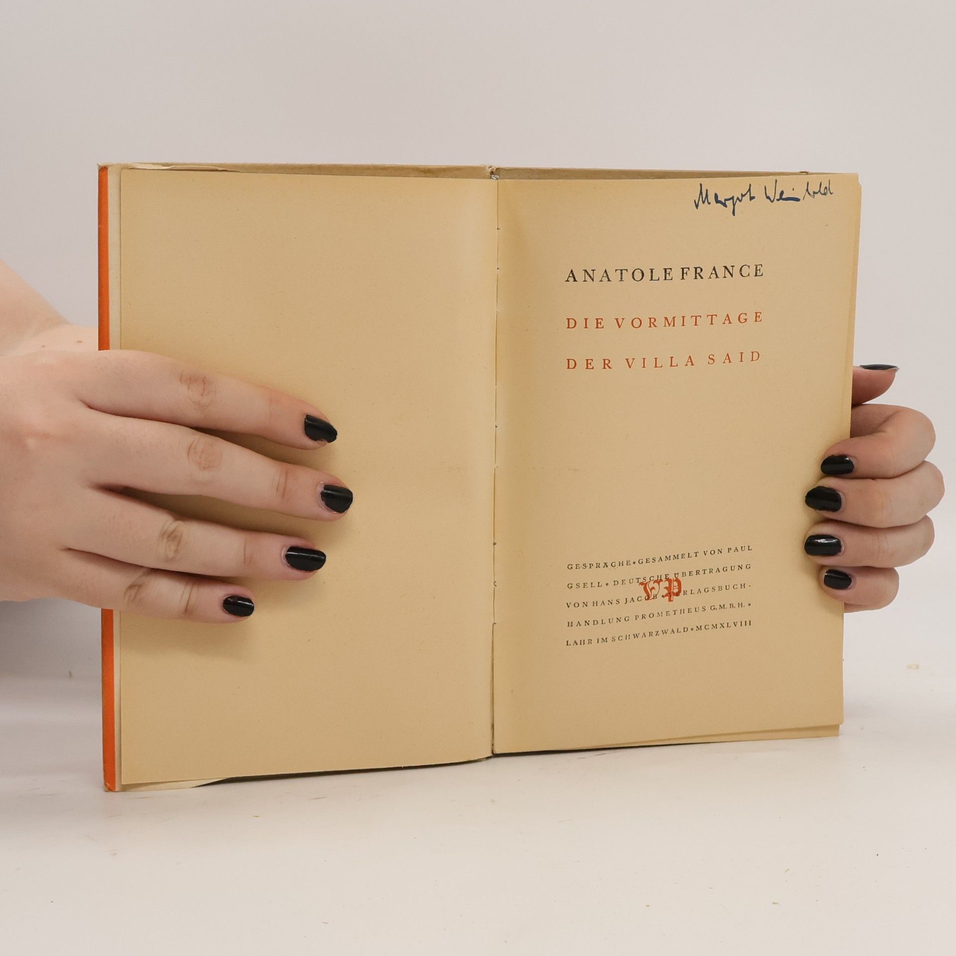 Anatole France Die Vormittage der Villa Said