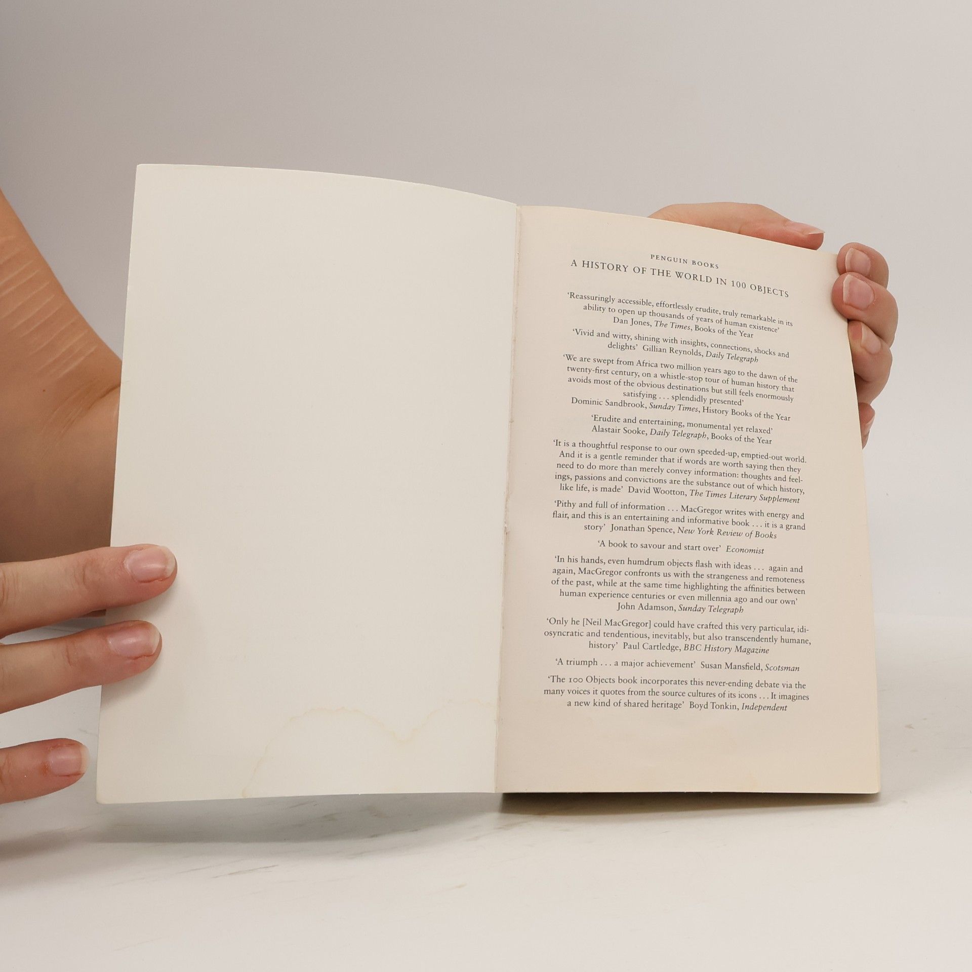 Neil MacGregor A history of the world in 100 objects