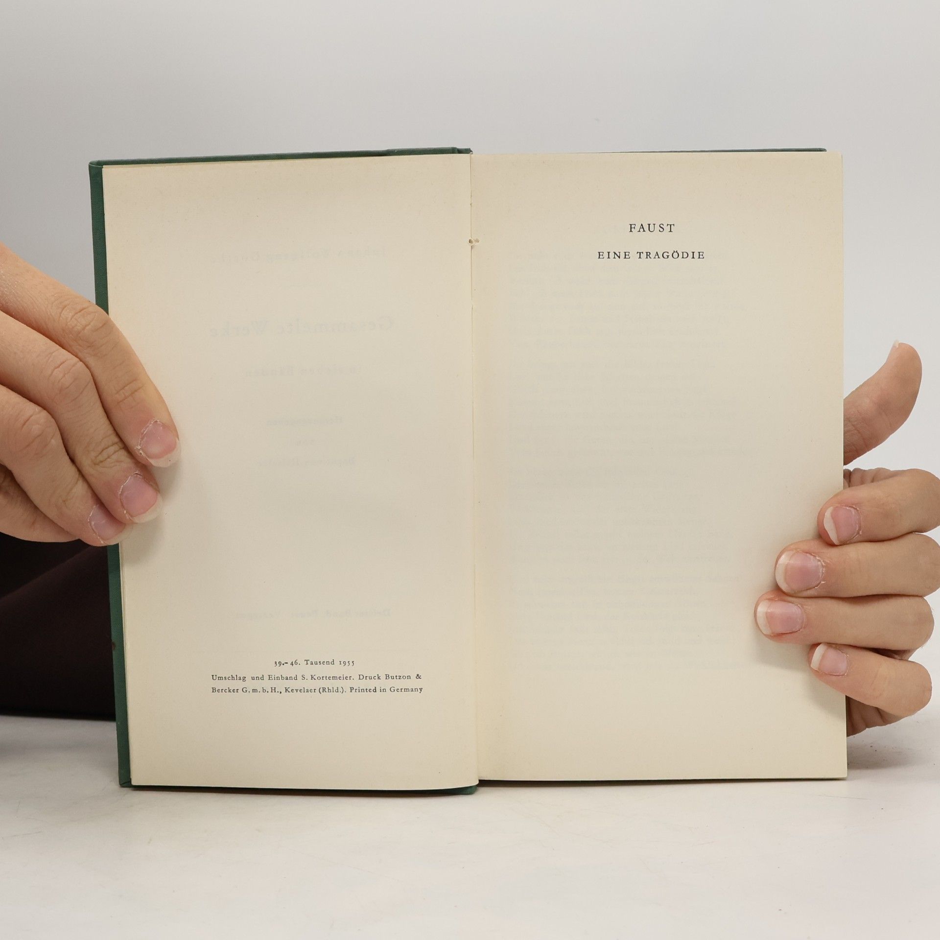 Johann Wolfgang von Goethe Faust. Eine Tragödie