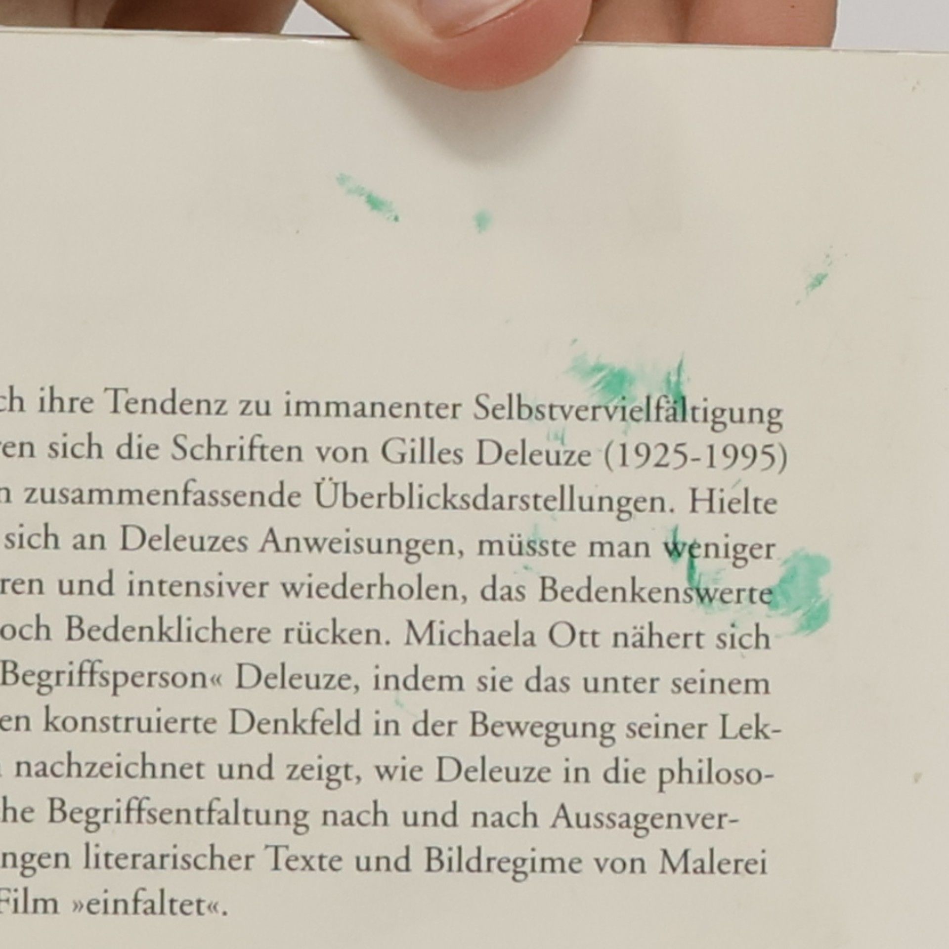 Michaela Ott Gilles Deleuze zur Einführung