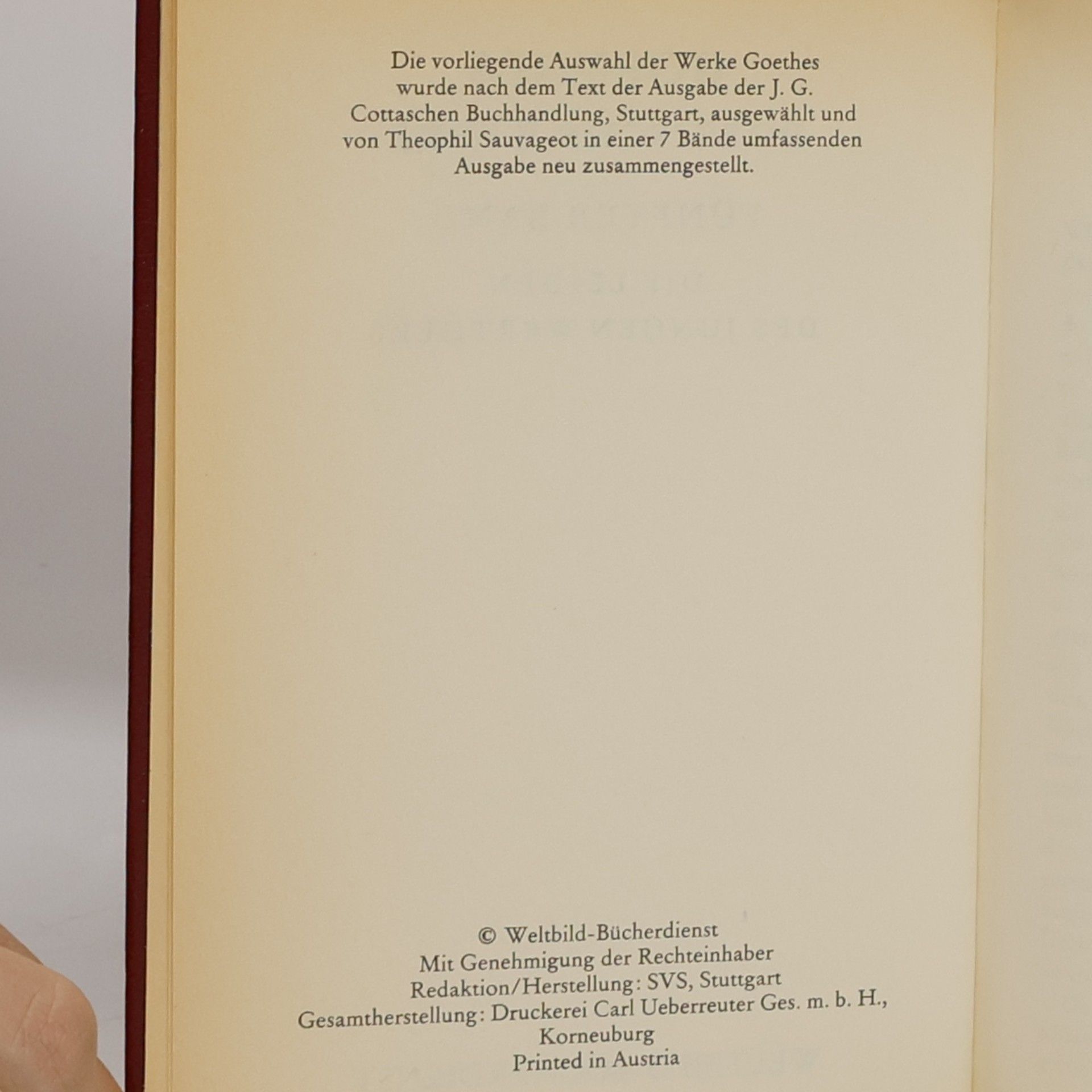 Johann Wolfgang von Goethe Werther