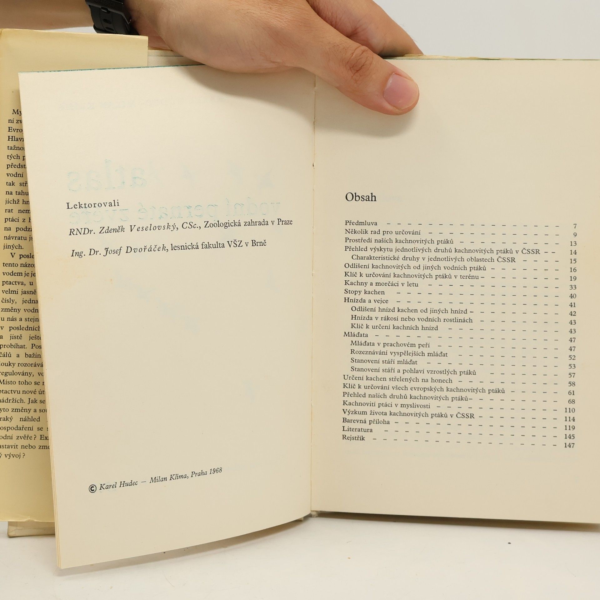 Karel Hudec Atlas vodní pernaté zvěře