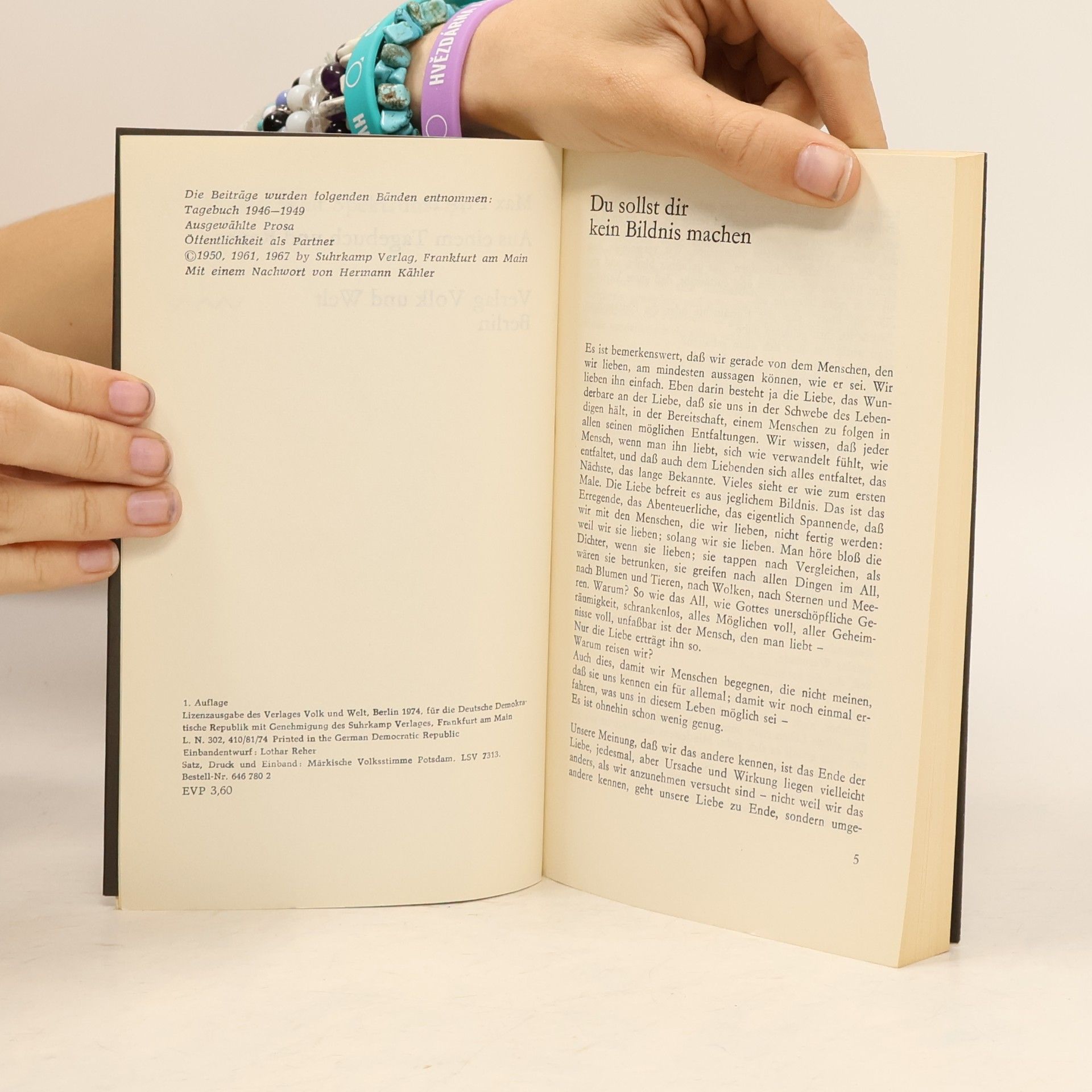 Max Frisch Aus einem Tagebuch und Reden