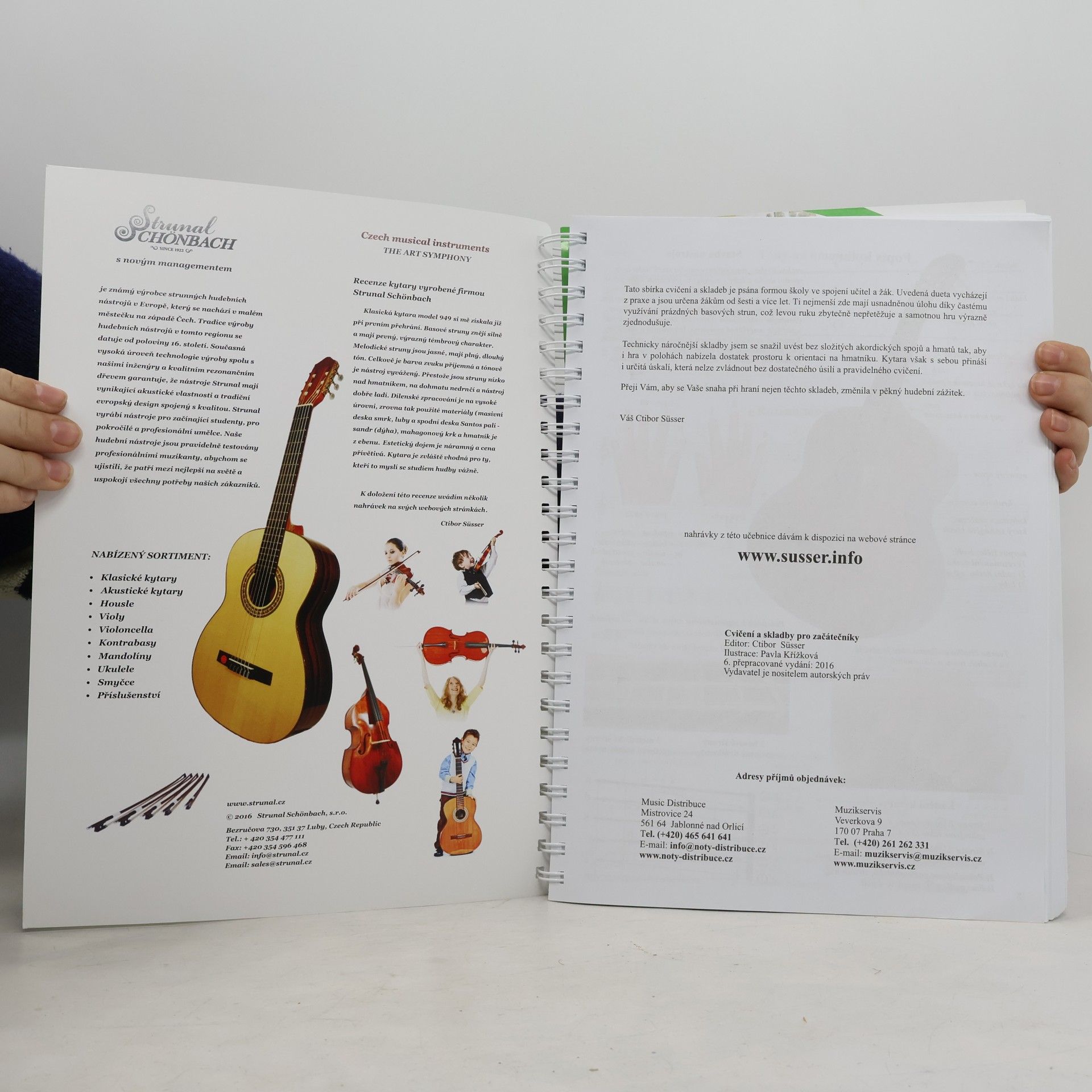 Ctibor Süsser Cvičení a skladby pro začátečníky op. 1. Dueta, lidové písně, koledy, akordy