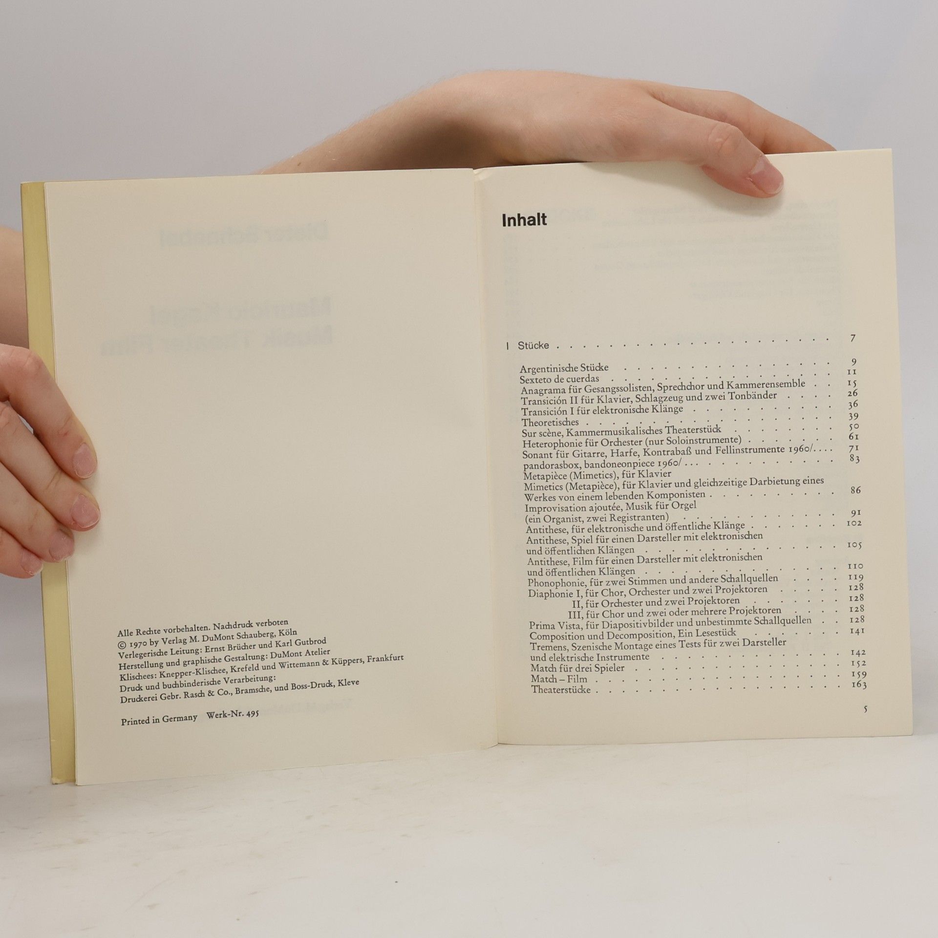 Dieter Schnebel Mauricio Kagel : Musik - Theater - Film