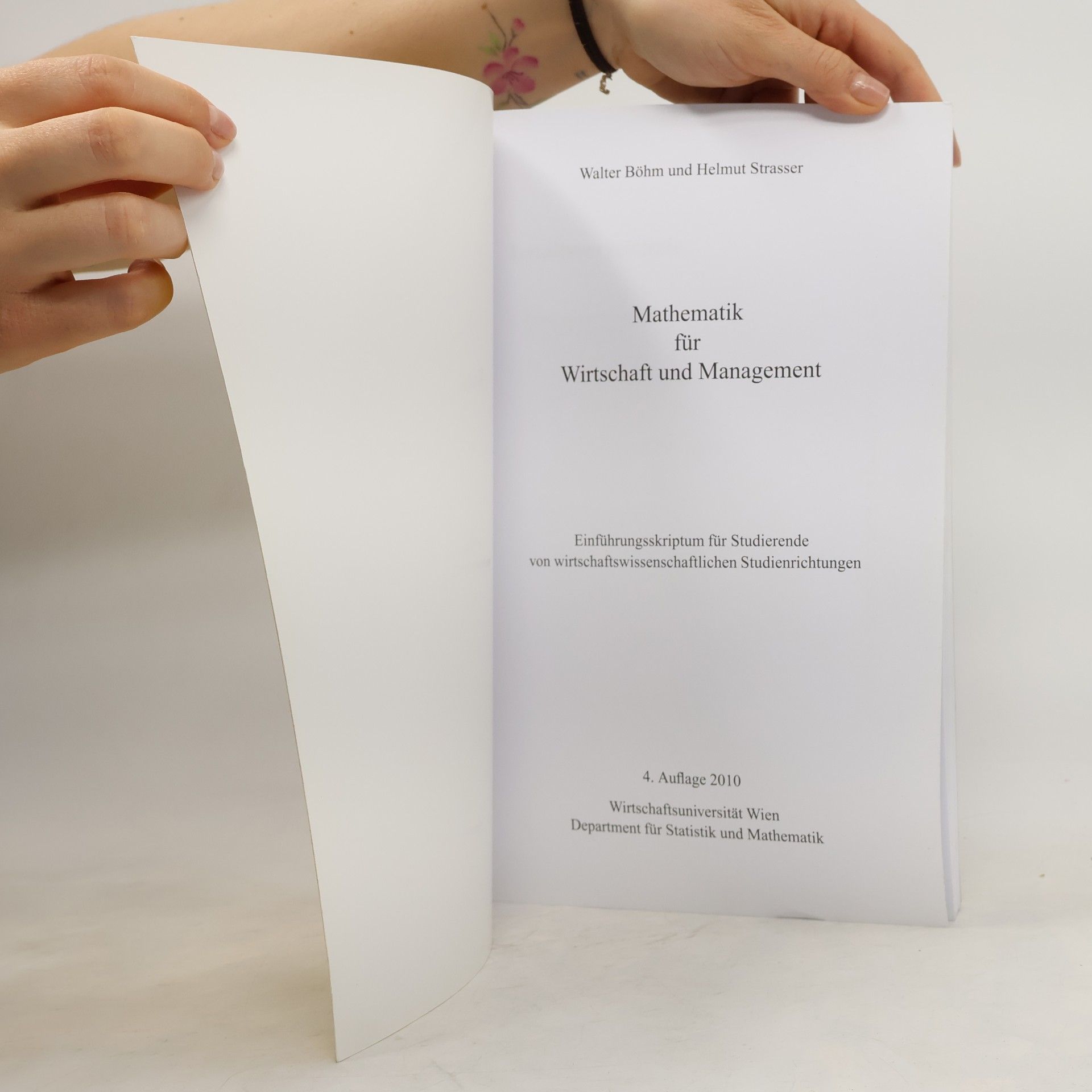 Walter Böhm  Mathematik für Wirtschaft und Management