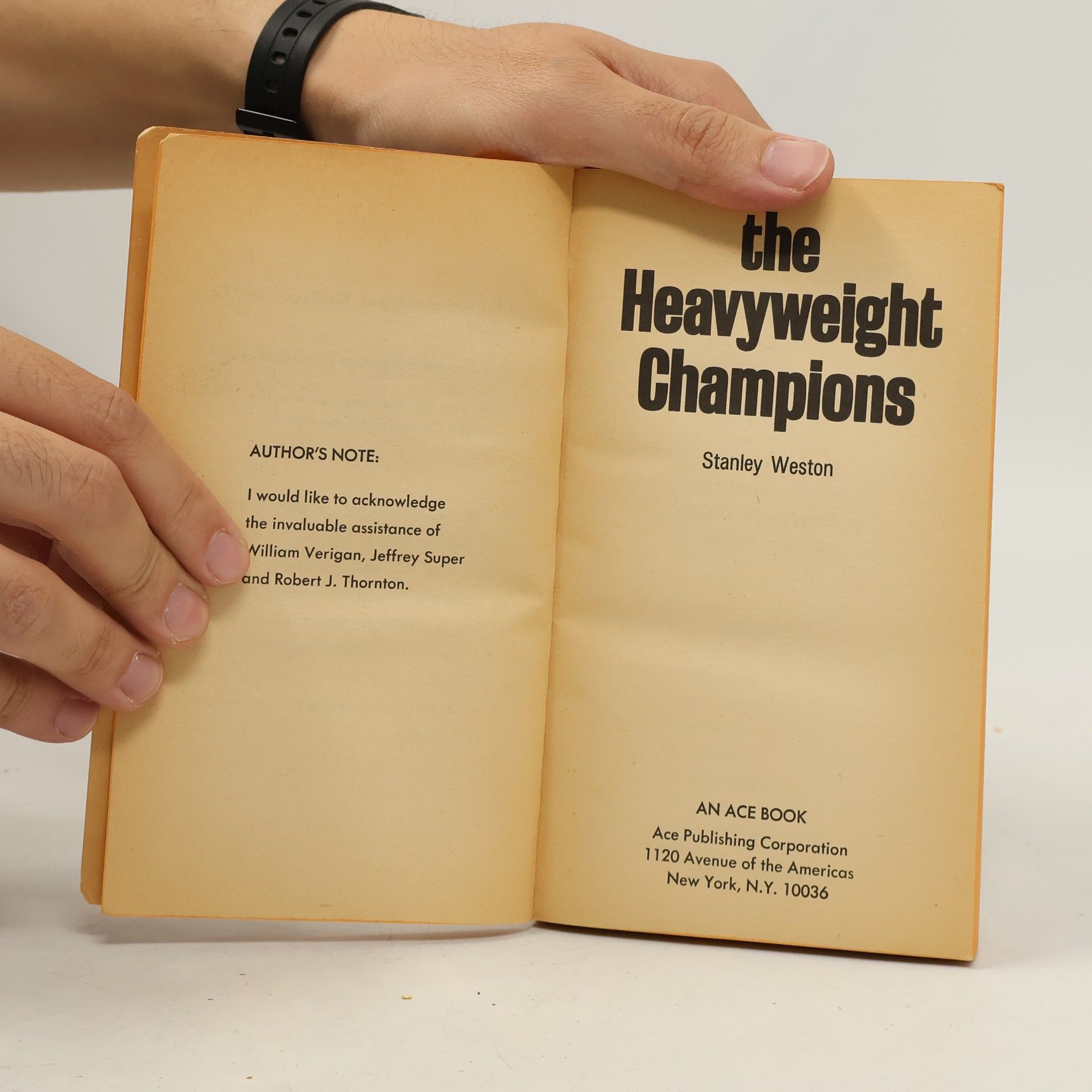 Stanley Weston The Heavyweight Champions