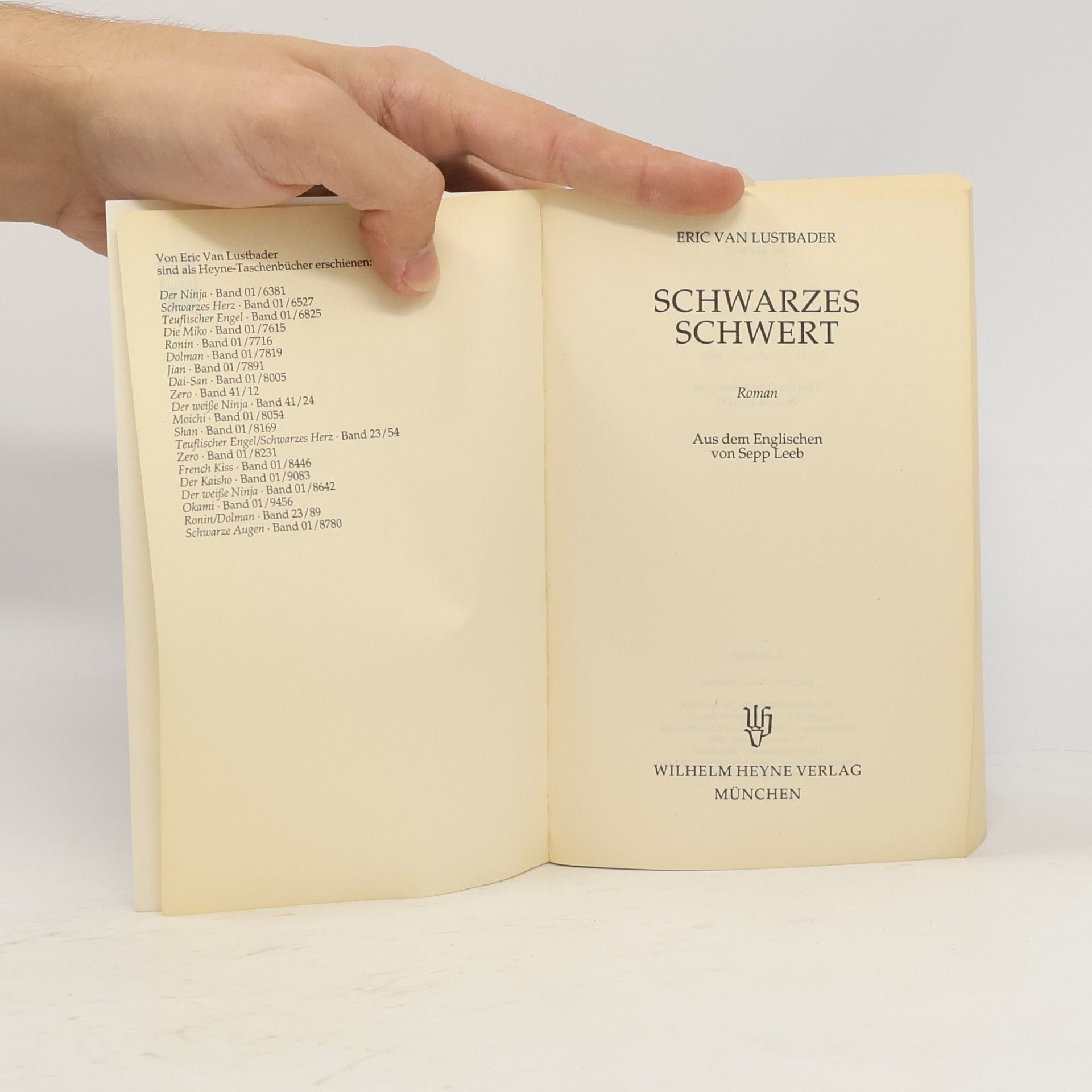 Eric Van Lustbader Schwarzes Schwert
