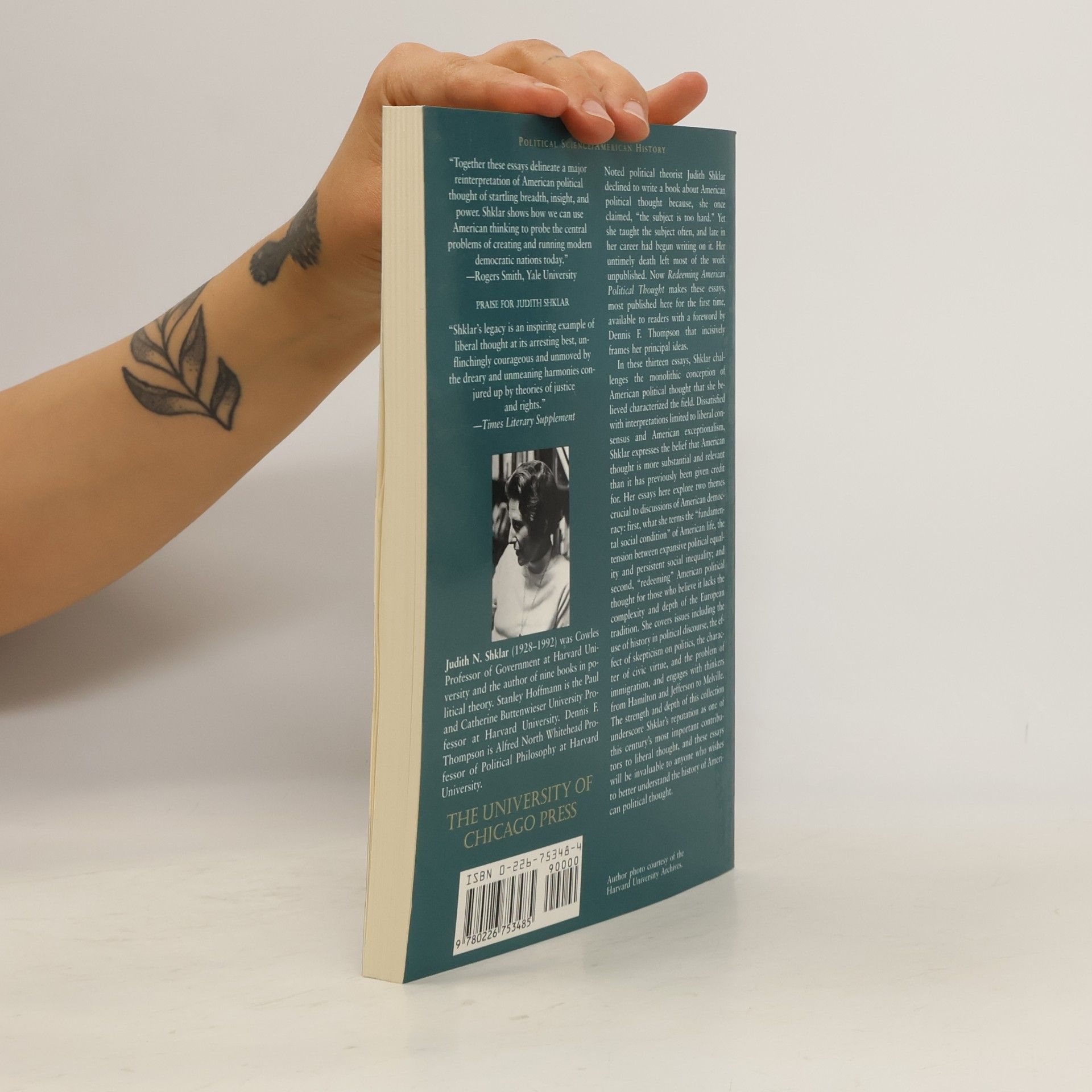 Judith Nisse Shklar Redeeming American Political Thought