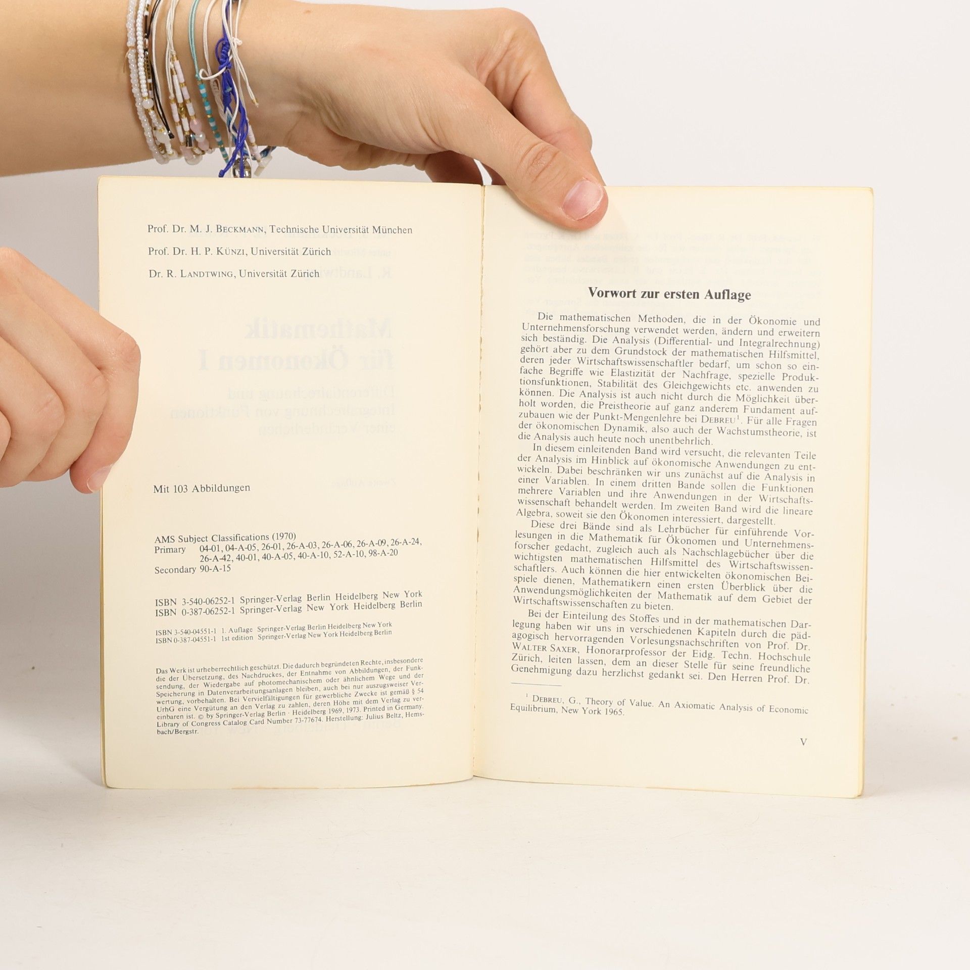 Martin J. Beckmann Mathematik für Ökonomen I