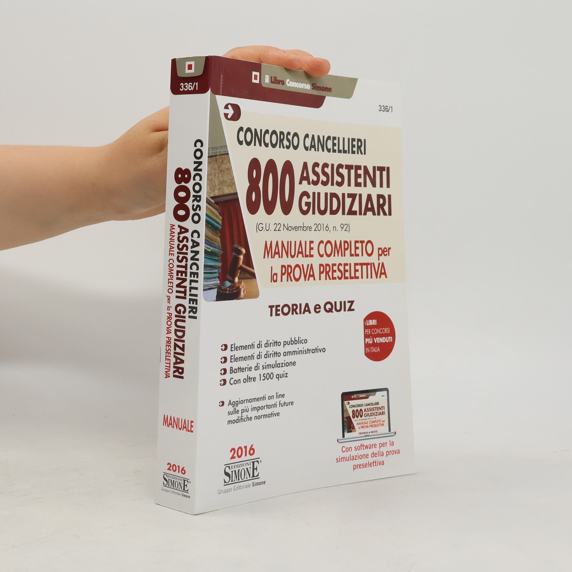 Various authors Il libro concorso Simone: Concorso cancellieri 800 assistenti giudiziari