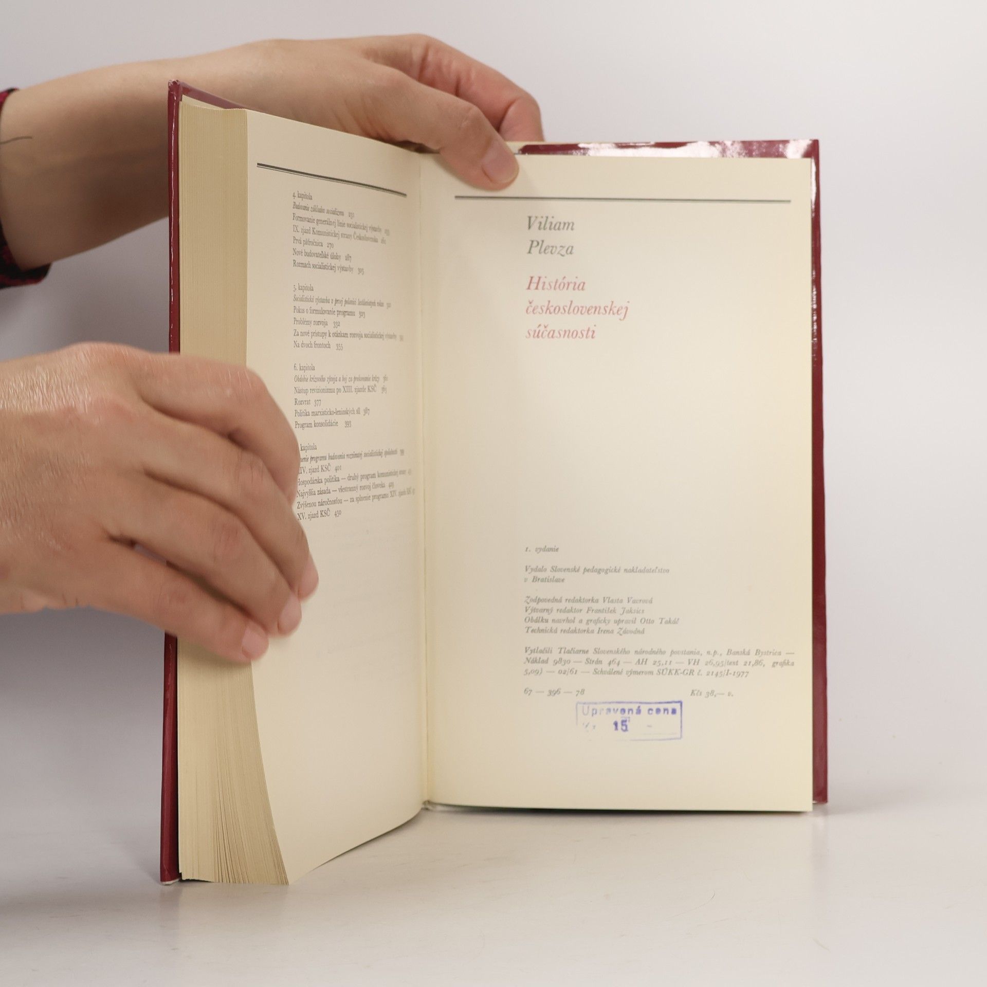 Viliam Plevza História československej súčasnosti