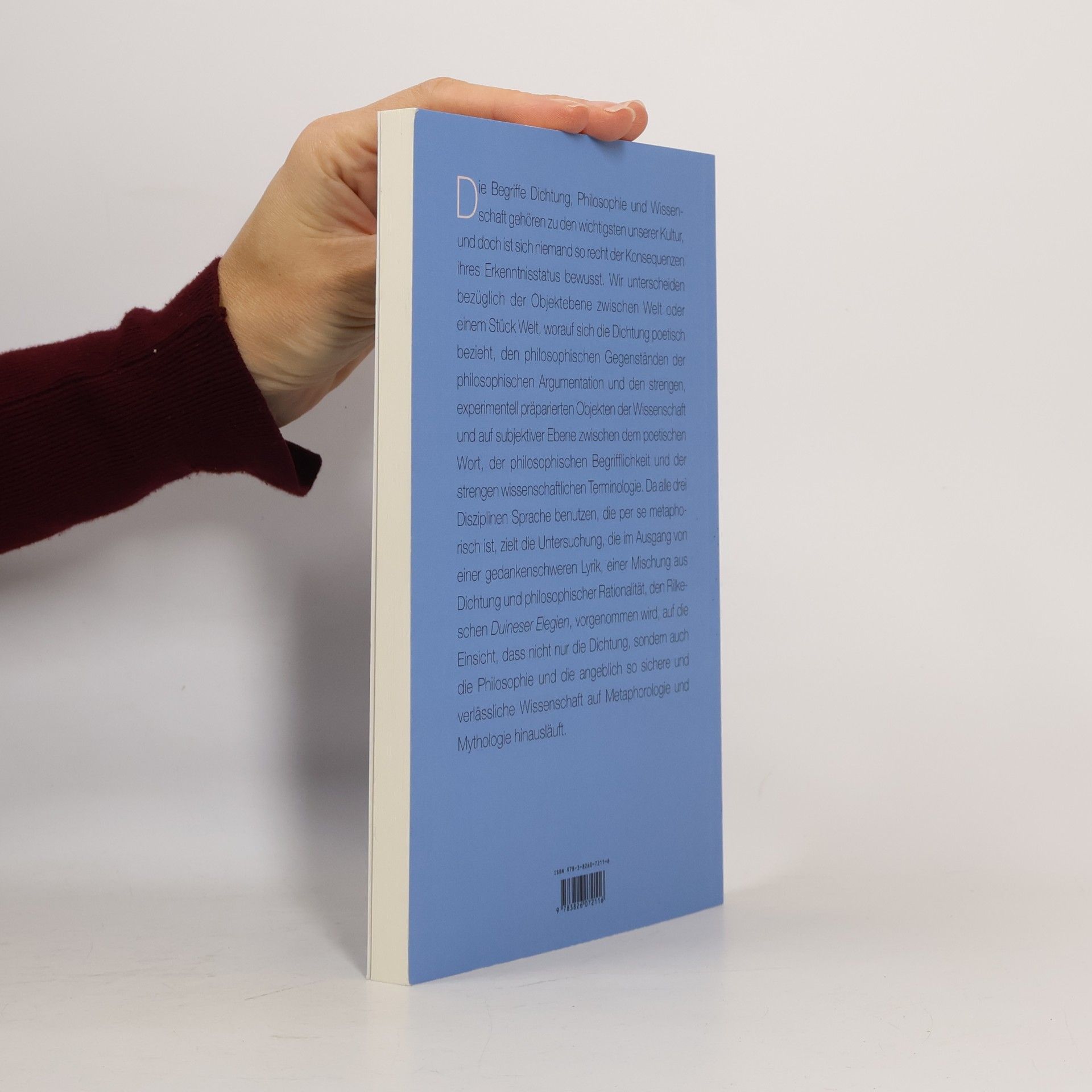Karen Gloy Philosophie zwischen Dichtung und Wissenschaft anhand von Rainer Maria Rilkes ,Duineser Elegien'