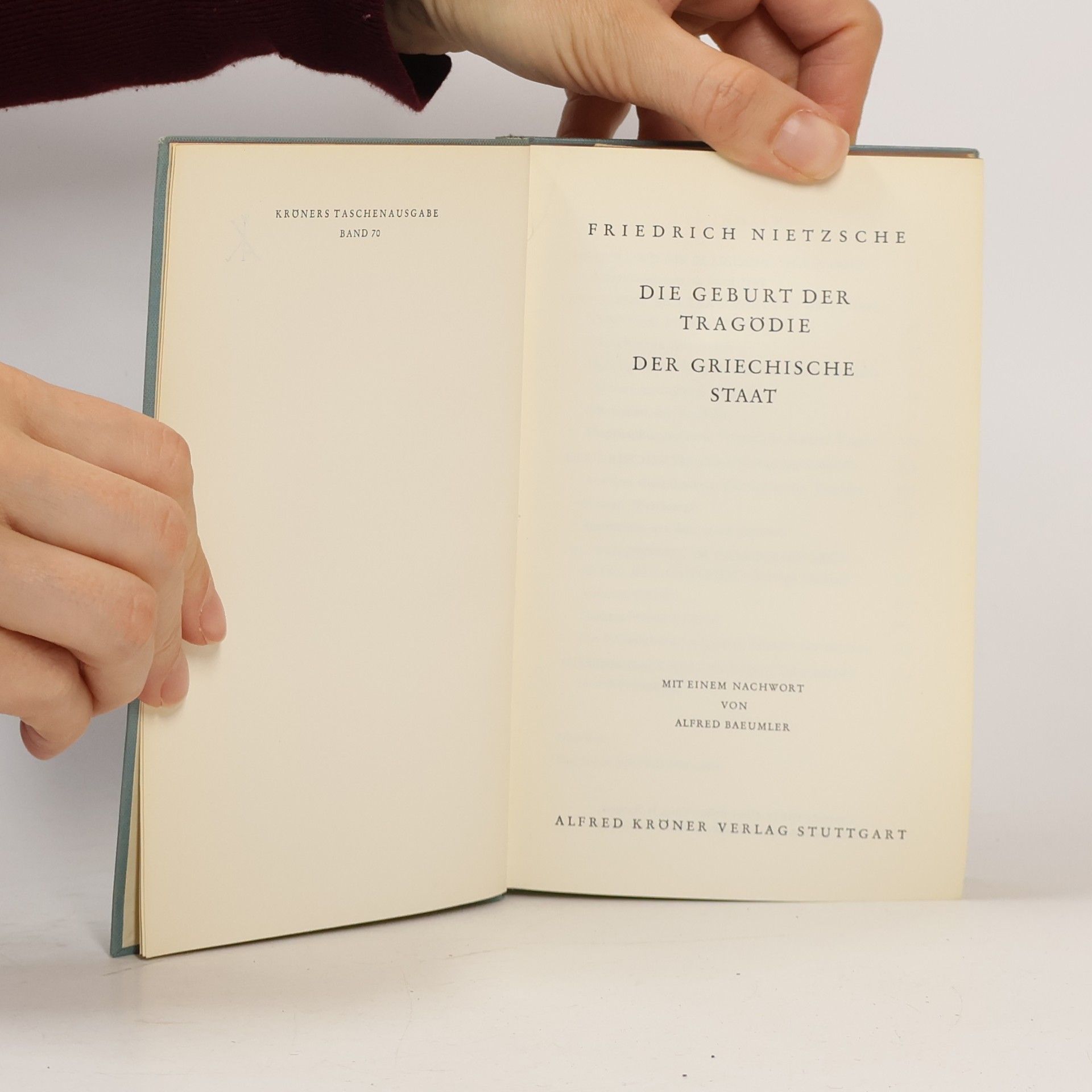 Friedrich Nietzsche Die Geburt der Tragodie