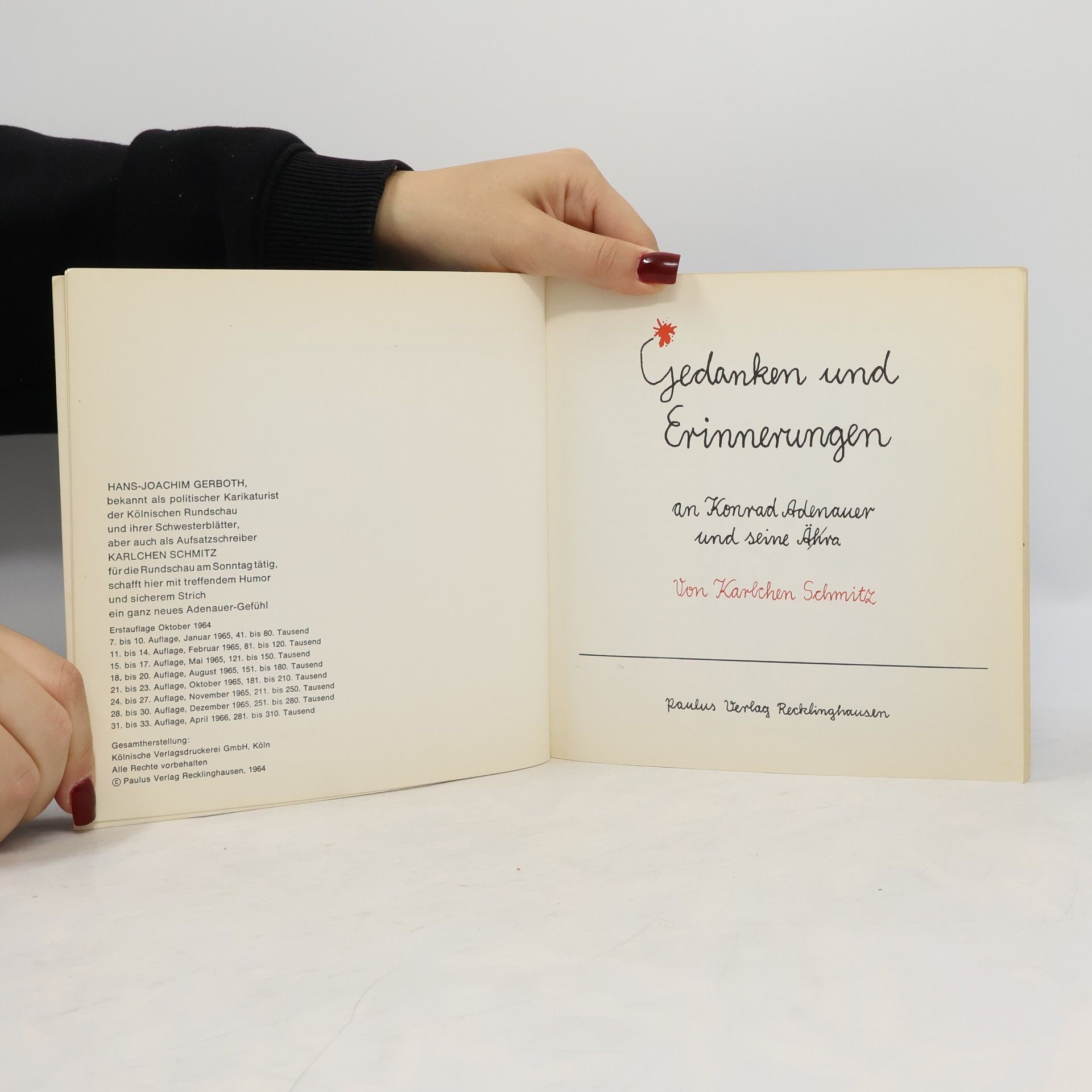 Karlchen Schmitz Meine Adenauer-Memoiren