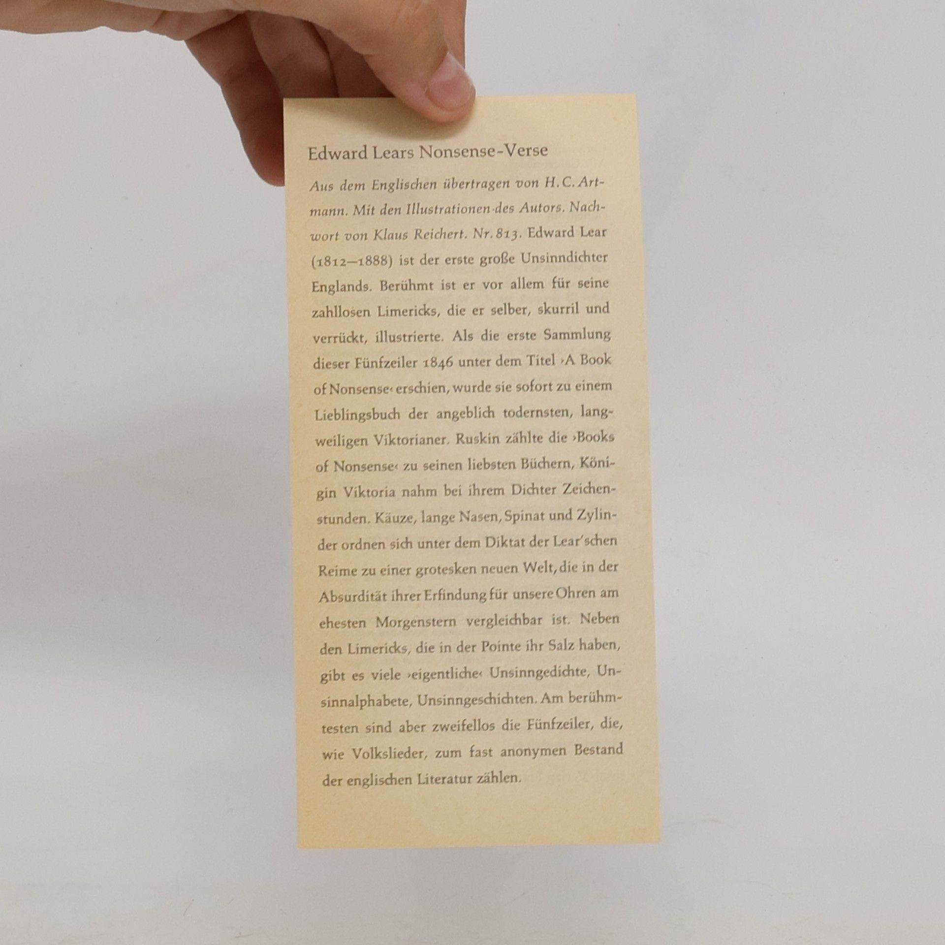 Edward Lear Nonsense-Verse