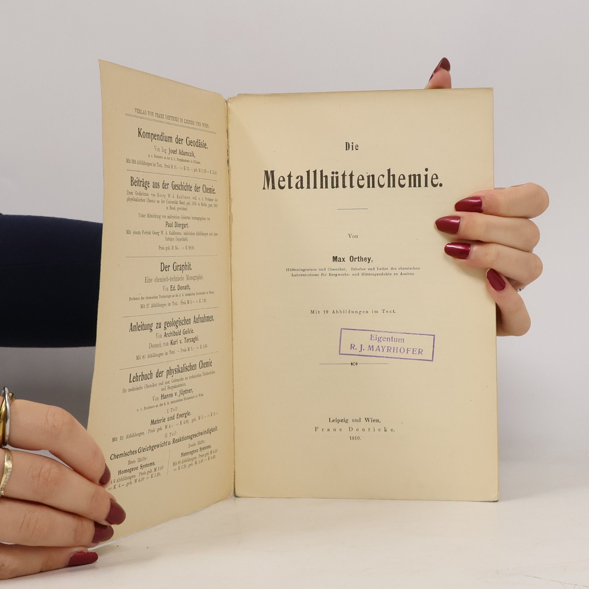 Max Orthey Die Metallhüttenchemie