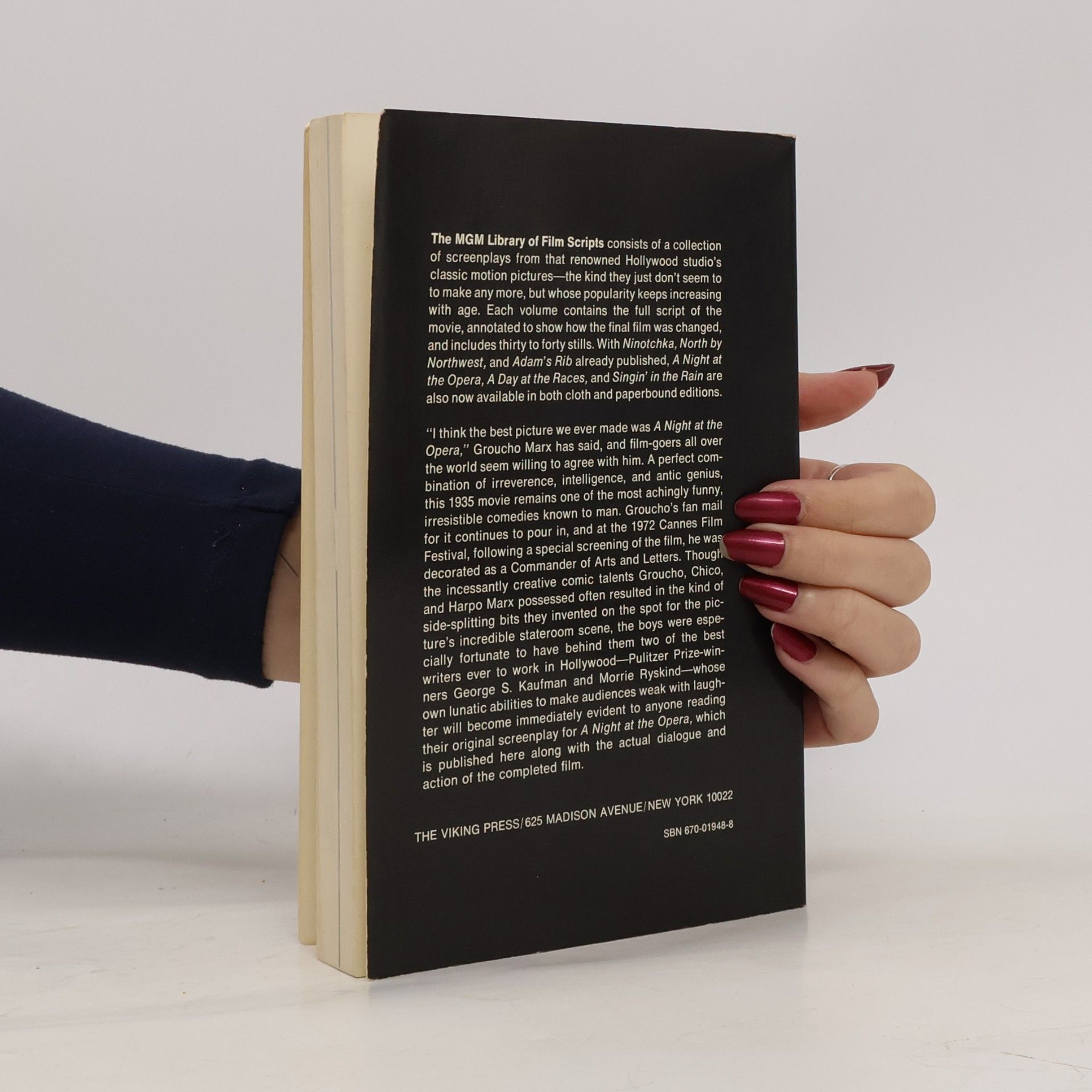 George Simon Kaufman The MGM Library of Film Scripts: Night at the Opera