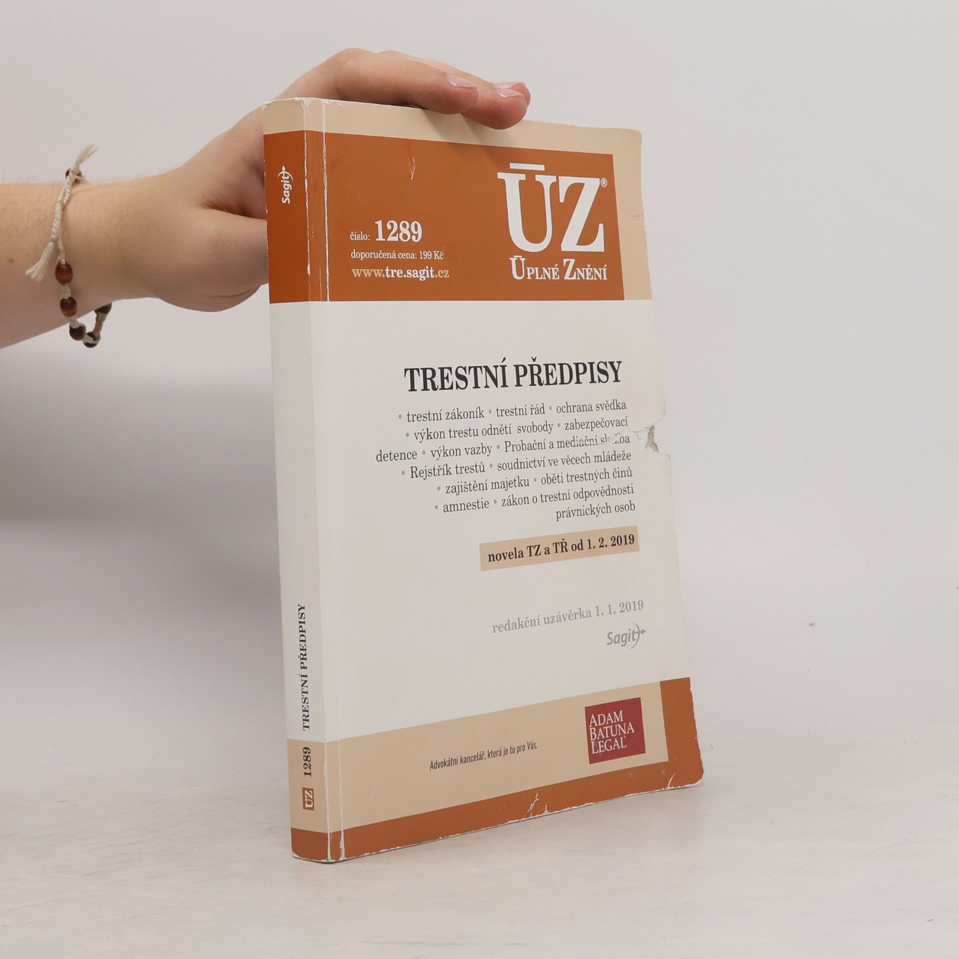 Kolektiv autorů Trestní předpisy [ÚZ 2019 č. 1289]