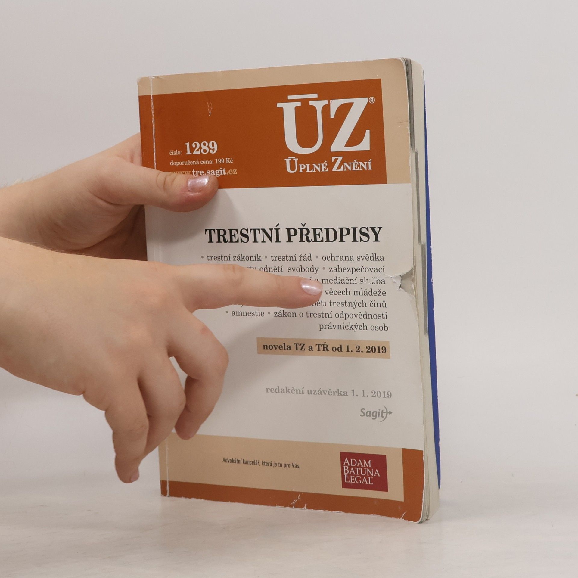 Kolektiv autorů Trestní předpisy [ÚZ 2019 č. 1289]