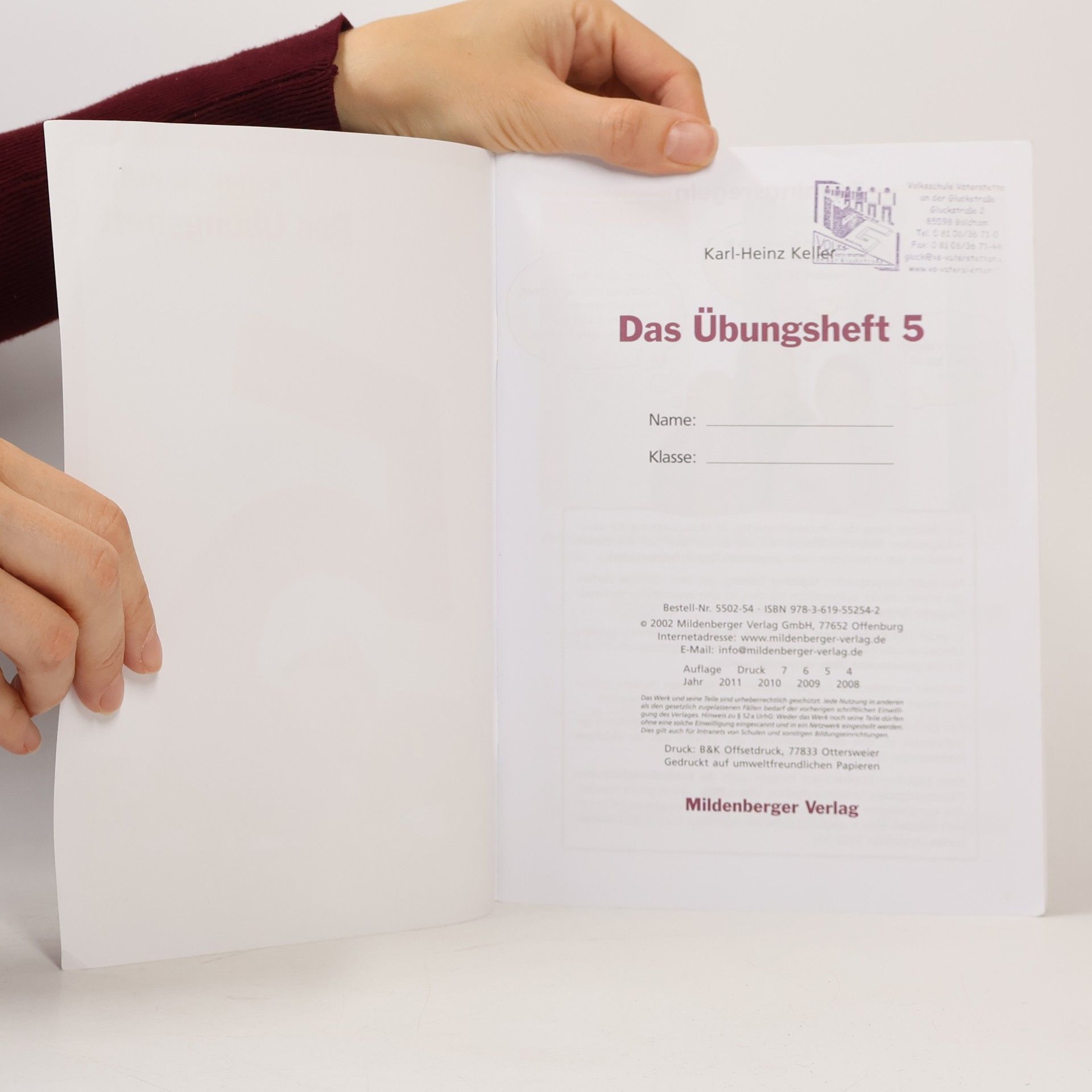 Karl Heinz Keller Das Übungsheft