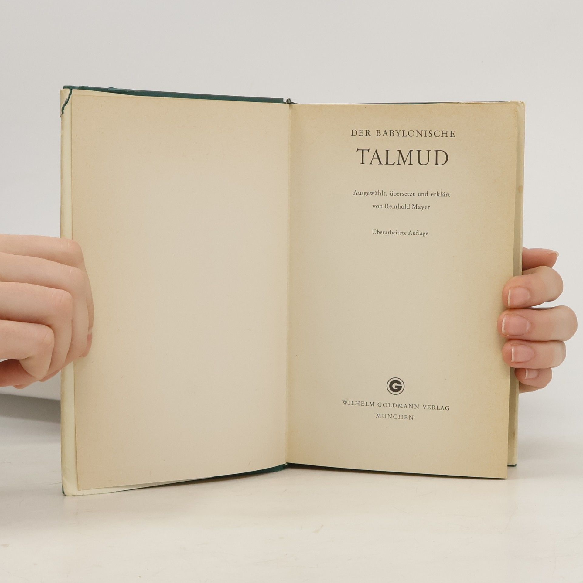 Reinhold Mayer Der babylonische Talmud