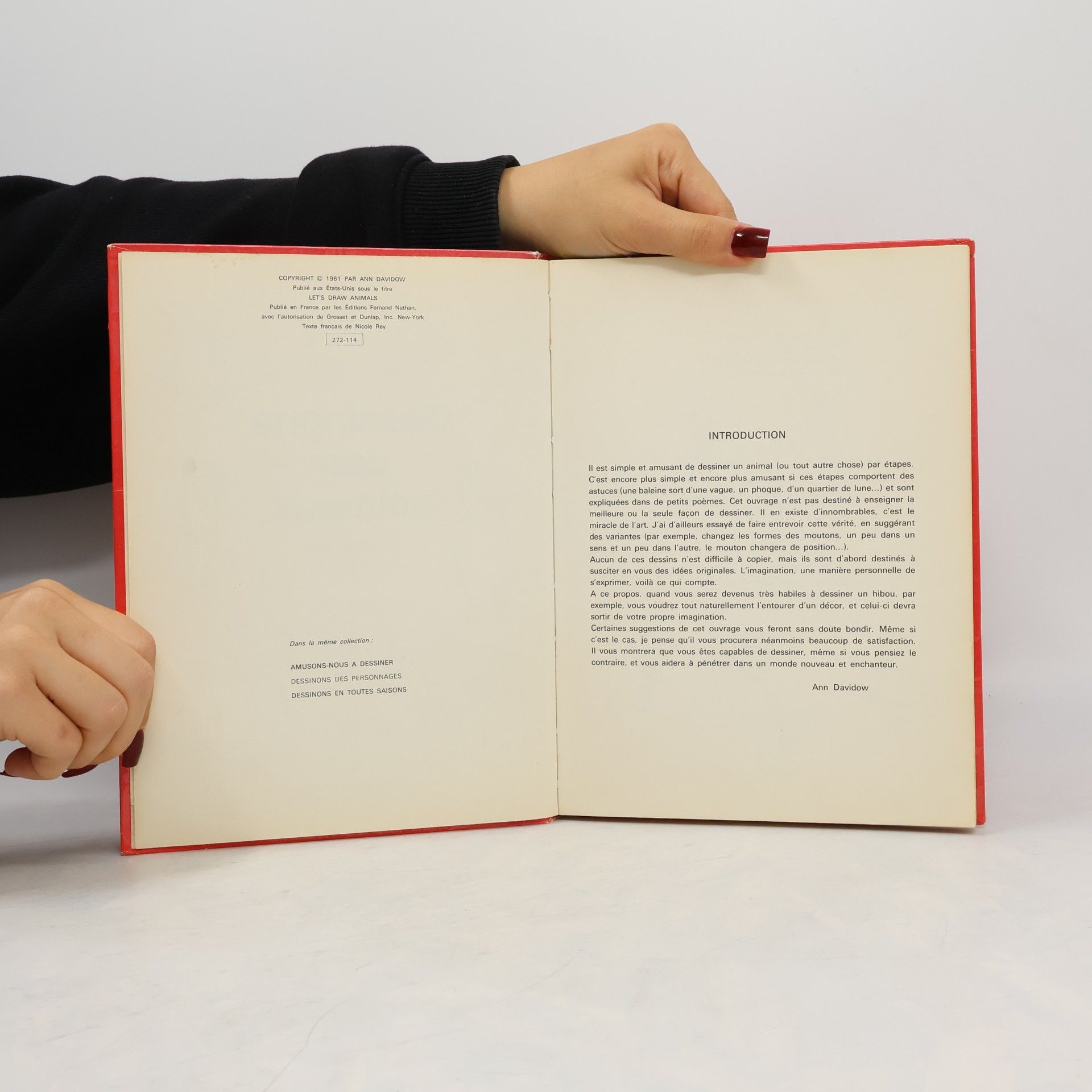 Anne Davidow Dessinons des animaux