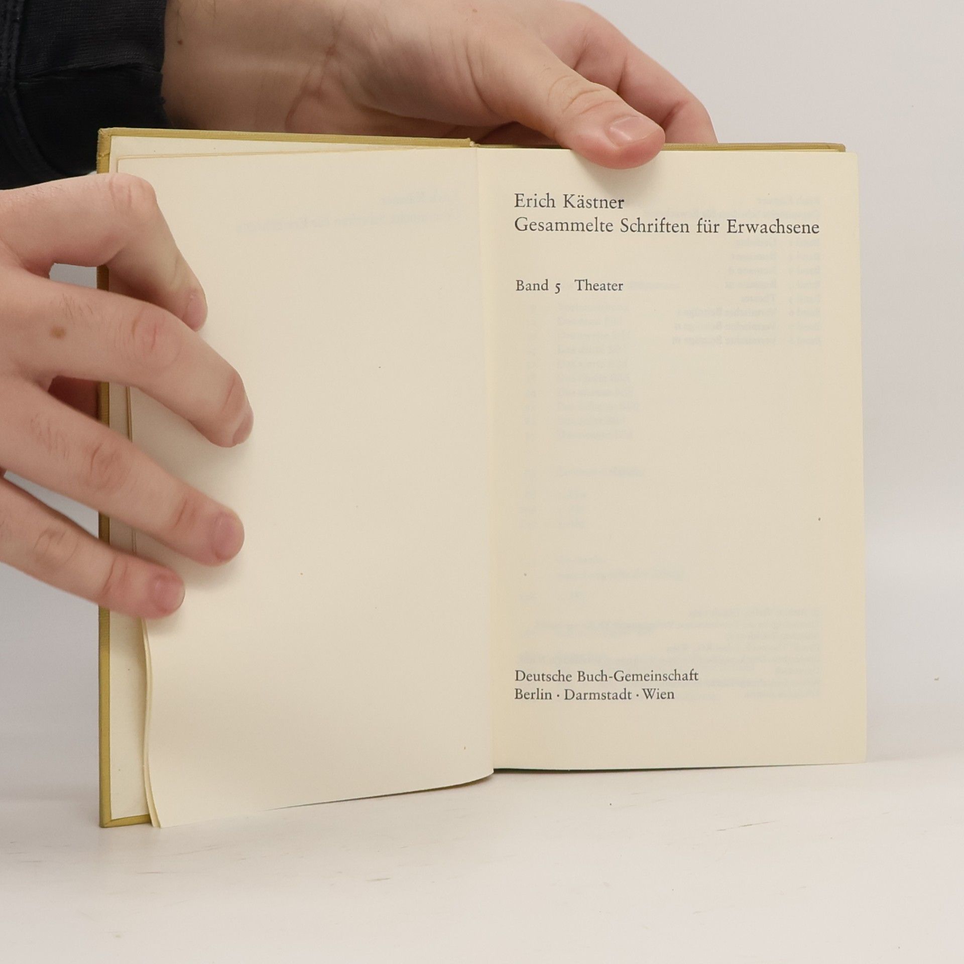 Erich Kästner Gesammelte Schriften für Erwachsene. Theater