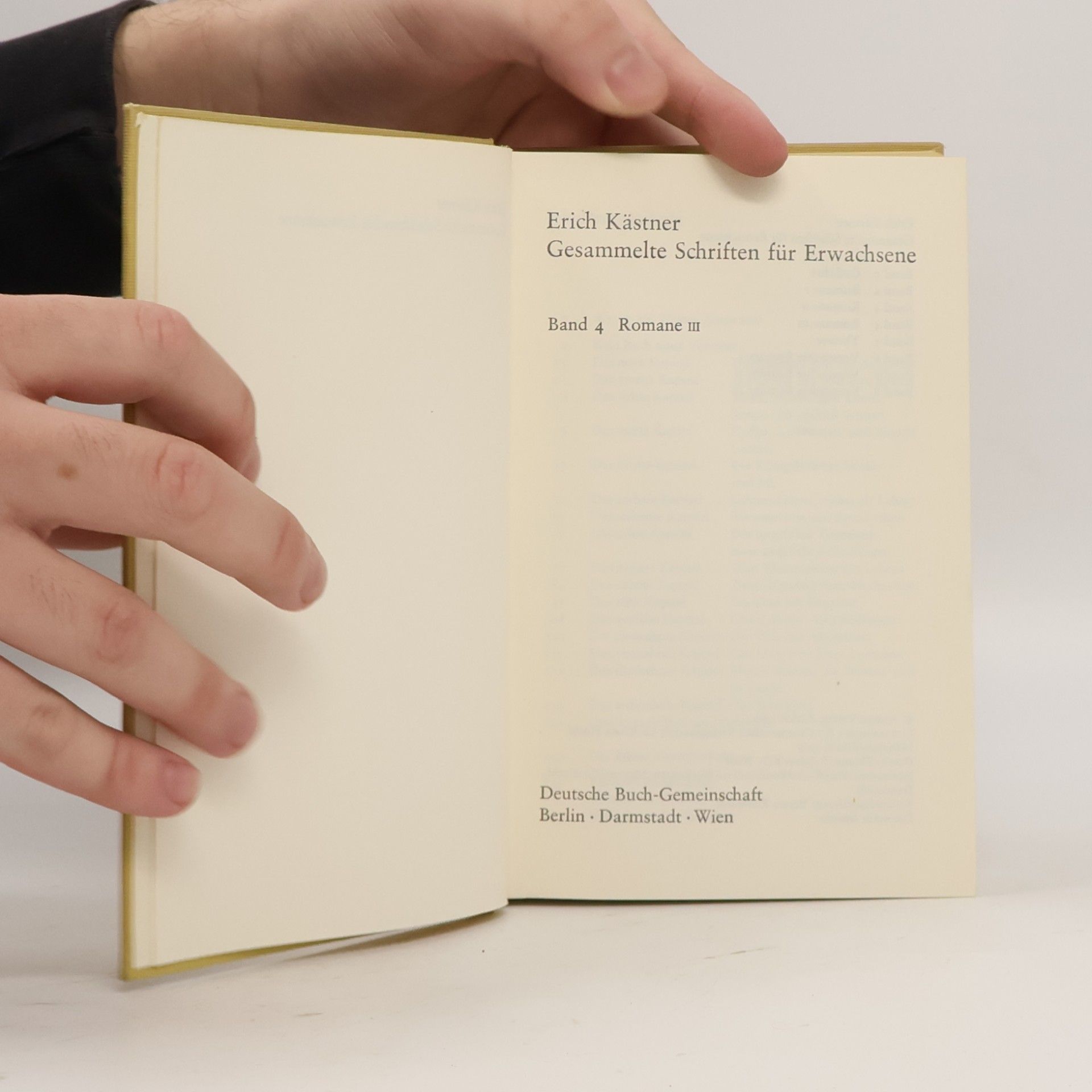 Erich Kästner Gesammelte Schriften für Erwachsene 4. Romane 3