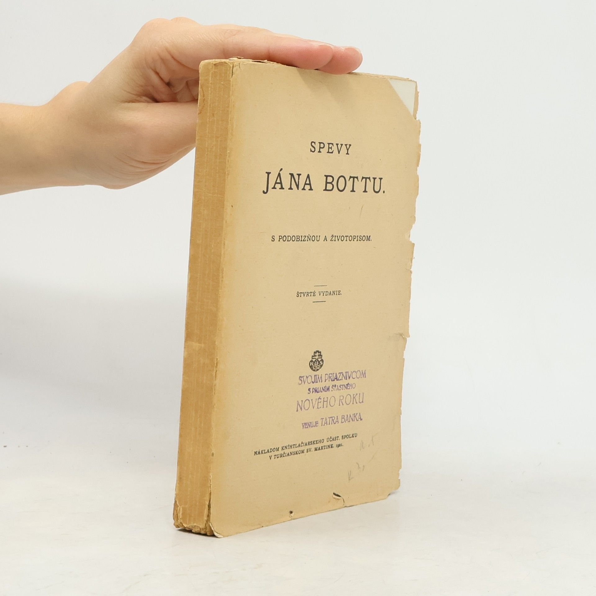 Ján Botto Spevy Jána Bottu. S podobizňou a životopisom