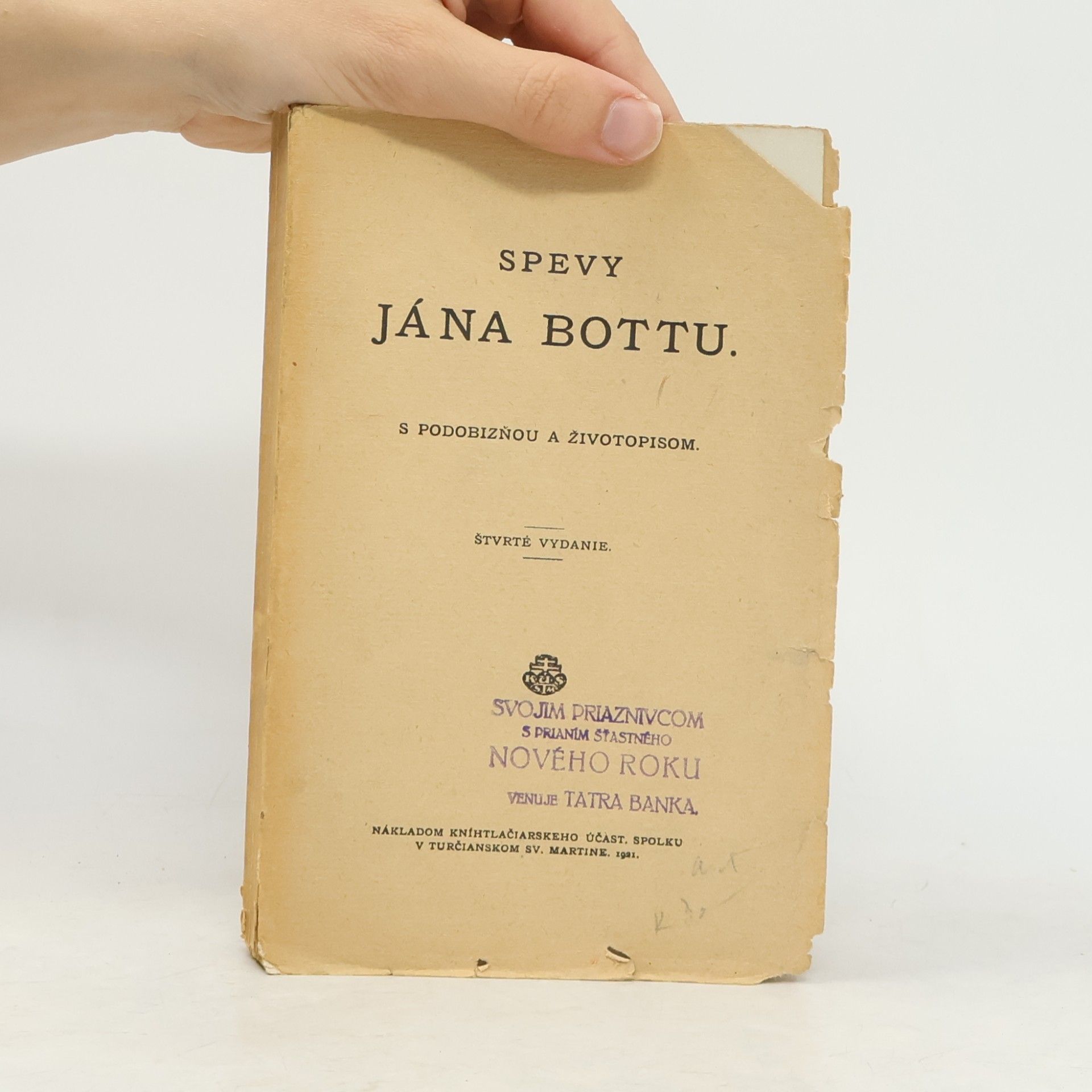Ján Botto Spevy Jána Bottu. S podobizňou a životopisom