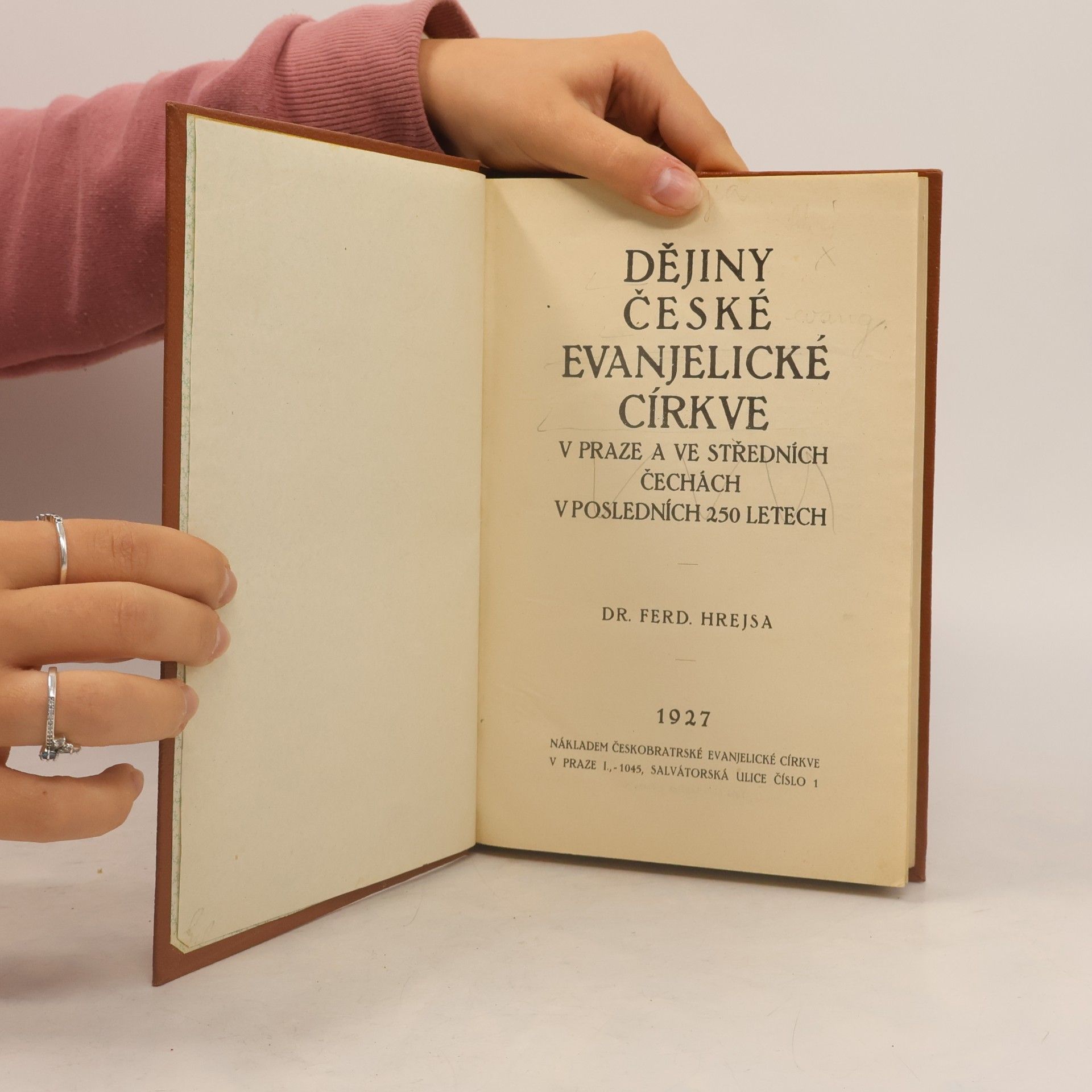 Ferdinand Hrejsa Dějiny české evanjelické církve