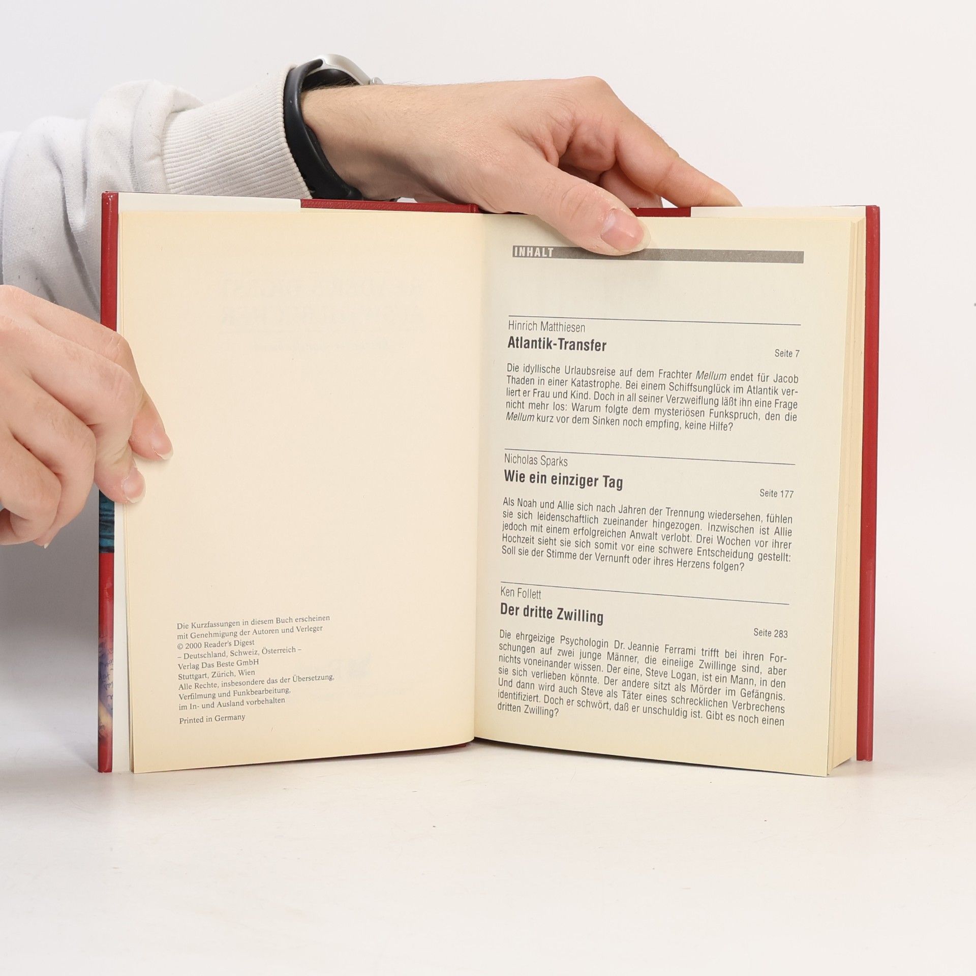 Autorenkollektiv Reader's Digest Auswahlbücher. Atlantiktransfer. Wie ein Eizigertag. Der dritte Zwilling