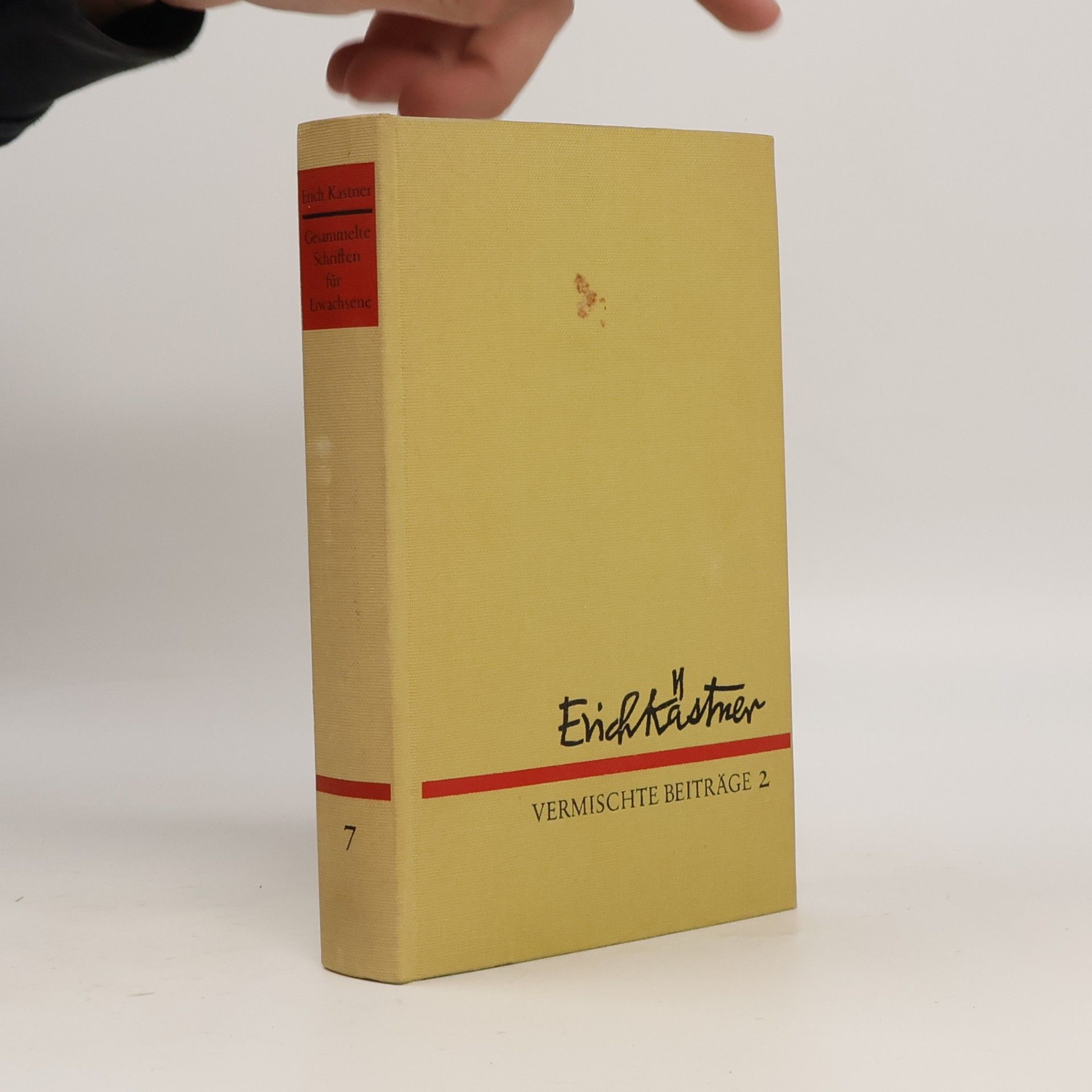 Erich Kästner Gesammelte Schriften für Erwachsene VII. Vermischte Beiträge 2
