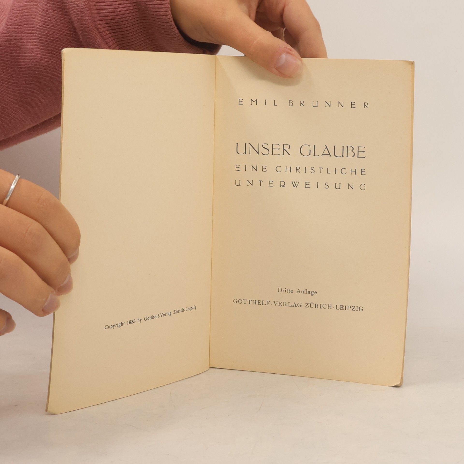 Emil Brunner Unser Glaube