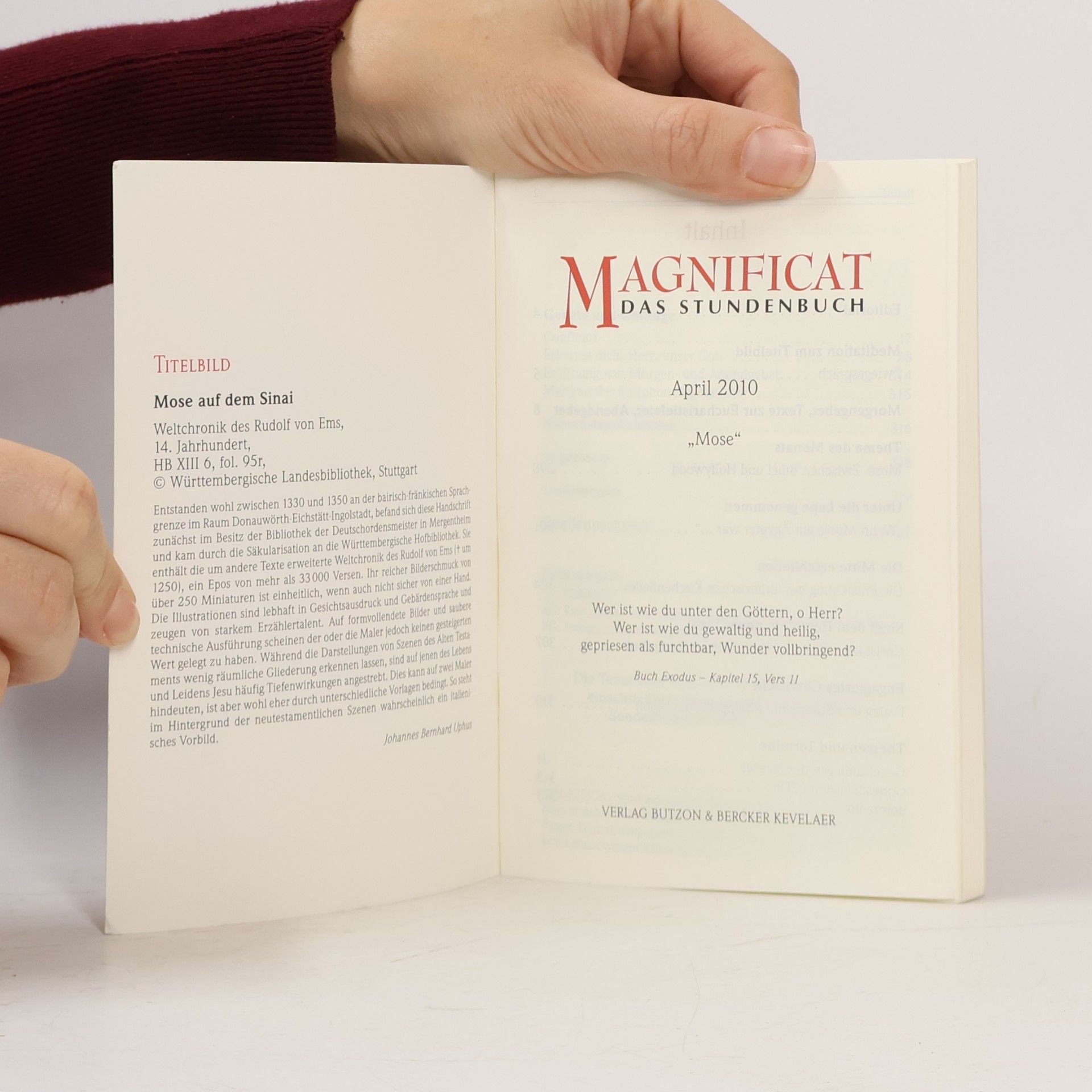 Johannes Bernhard Uphus Magnificat. Das Stundenbuch