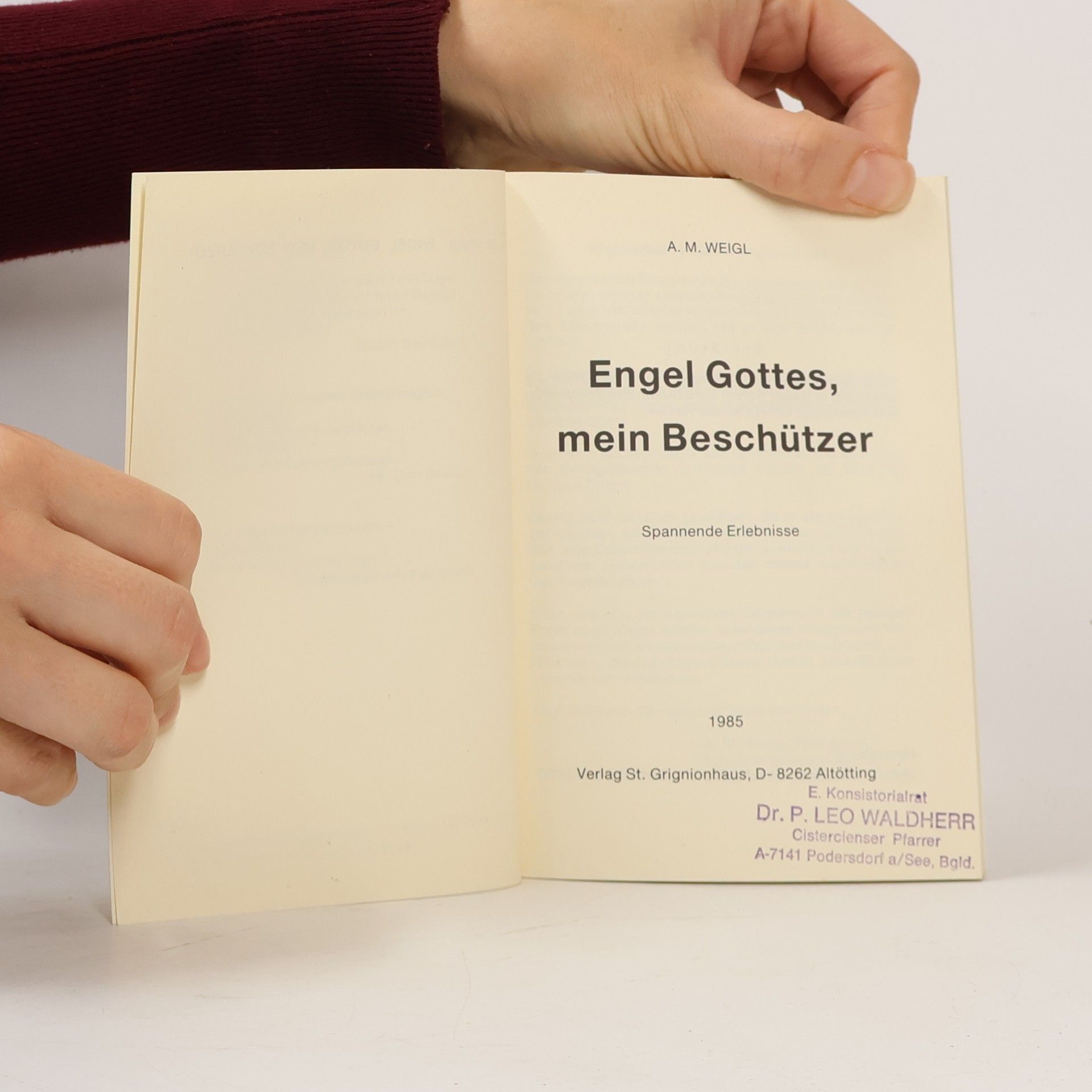 Alfons Maria Weigl Engel Gottes, mein Beschützer