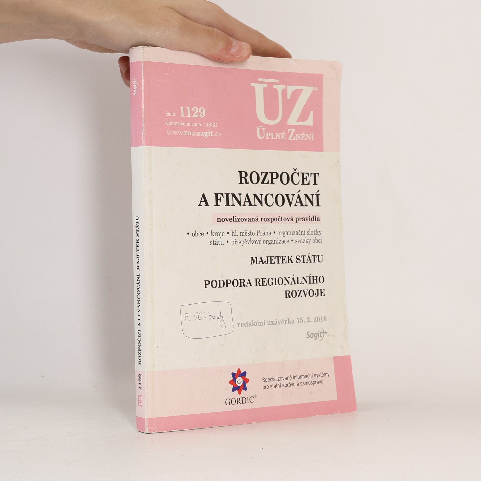 Kolektiv autorů ÚZ, Rozpočet a financování. Majetek státu. Podpora regionálního rozvoje