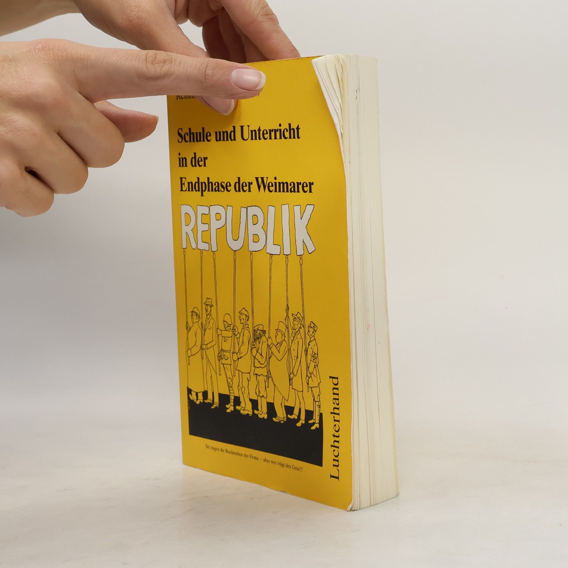 Reinhard Dithmar Schule und Unterricht in der Endphase der Weimarer Republik