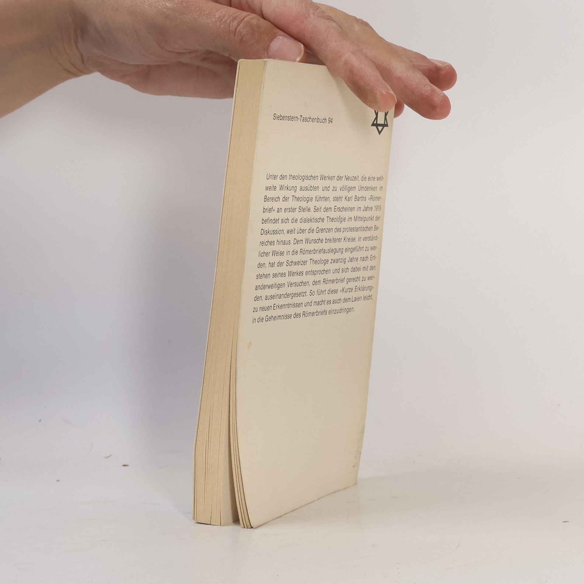 Karl Barth Kurze Erklärung des Römerbriefes