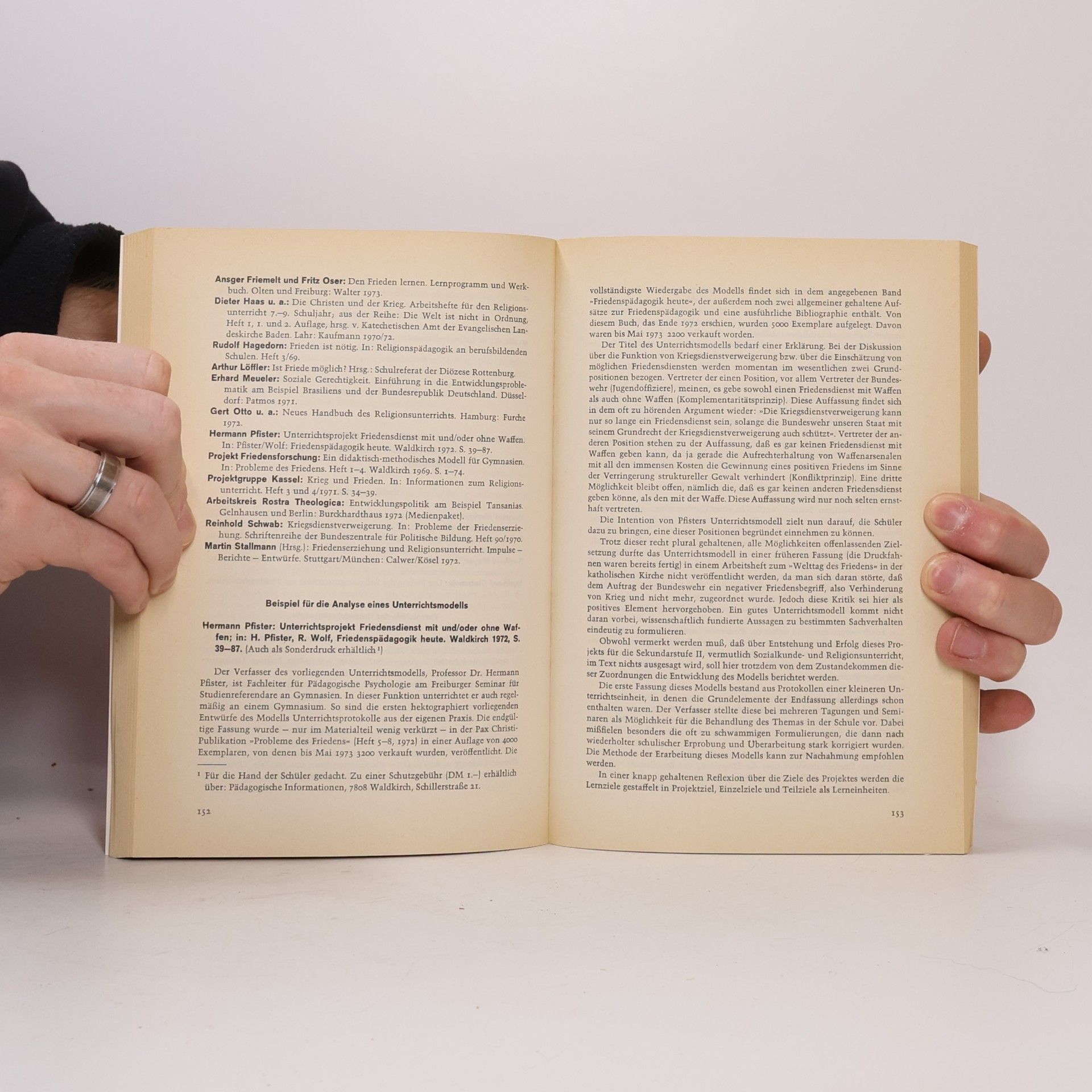 Hermann Von Pfister Friedens forschung in der Bundes republik Deutschland