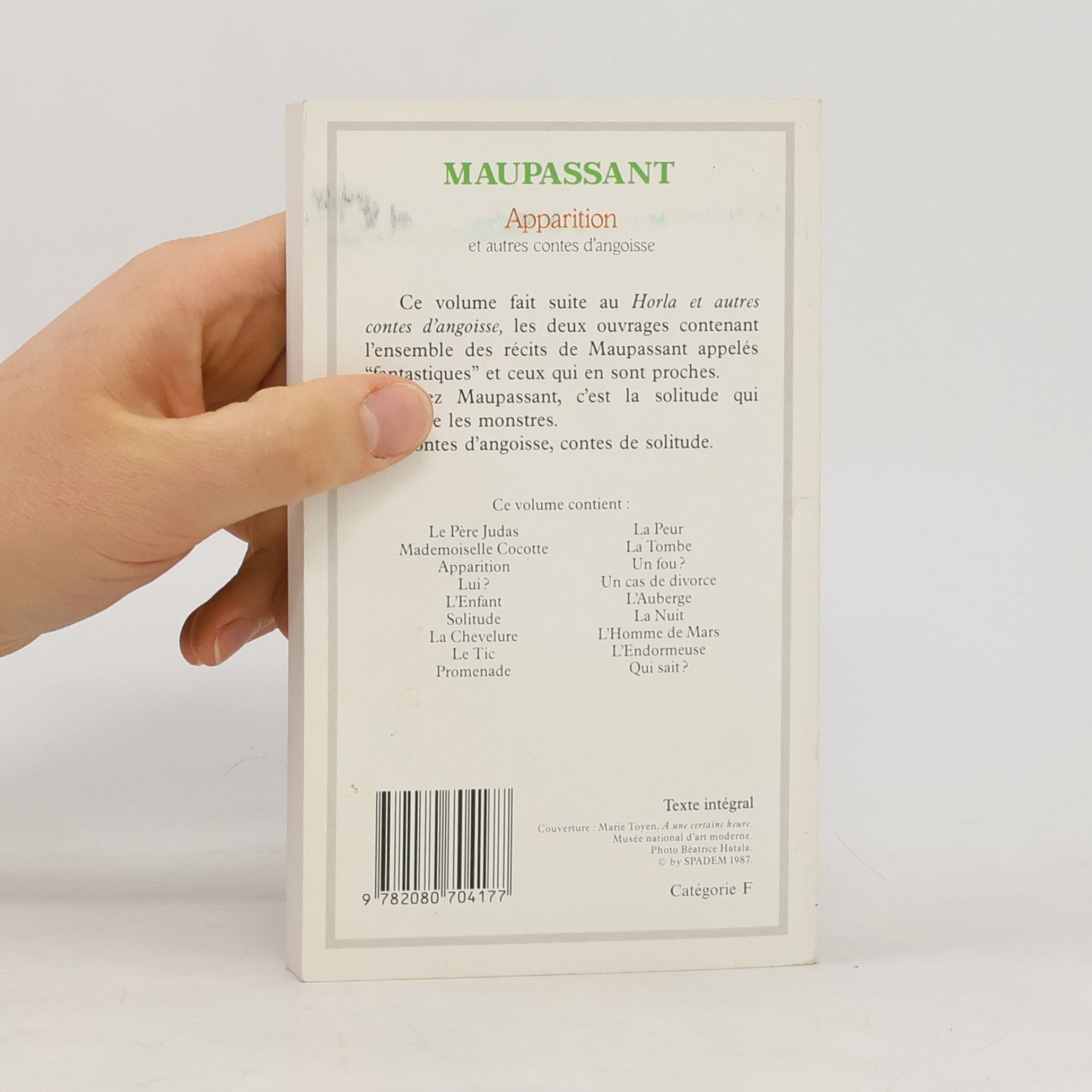 Guy de Maupassant Apparition et autres contes d'angoisse