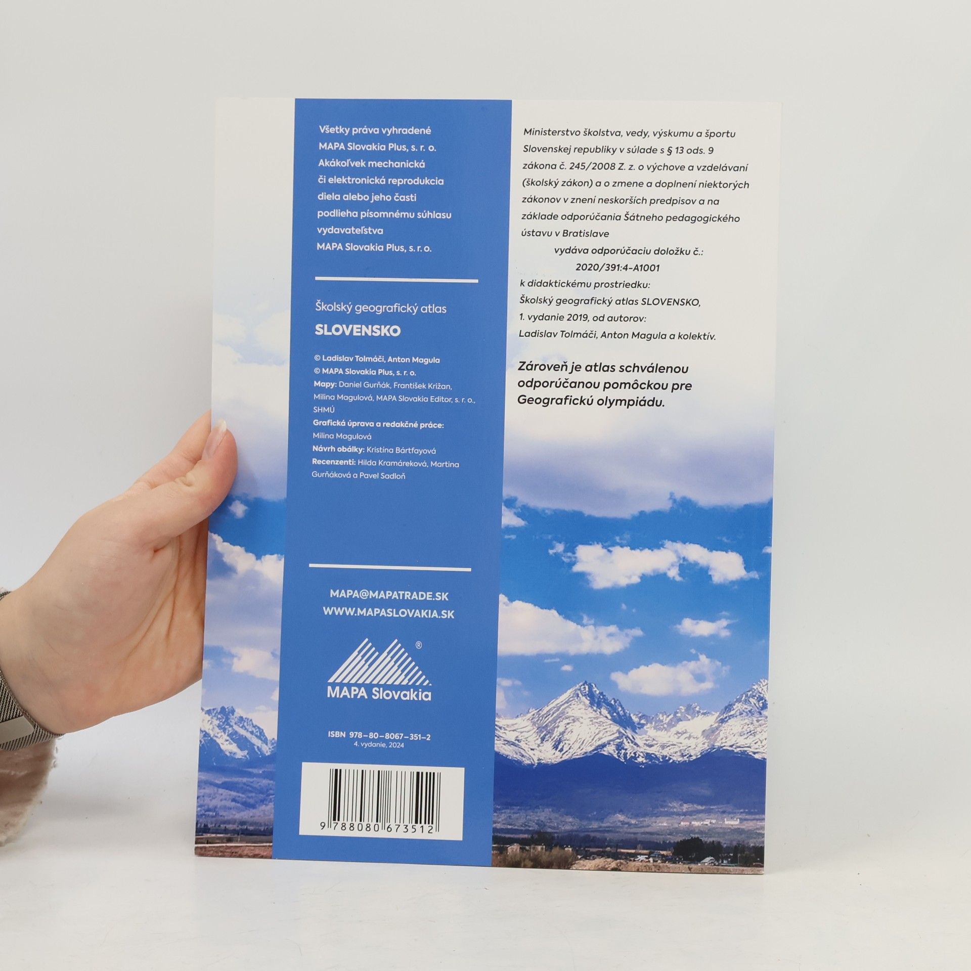 Ladislav Tolmáči Školský geografický atlas Slovensko (2024)
