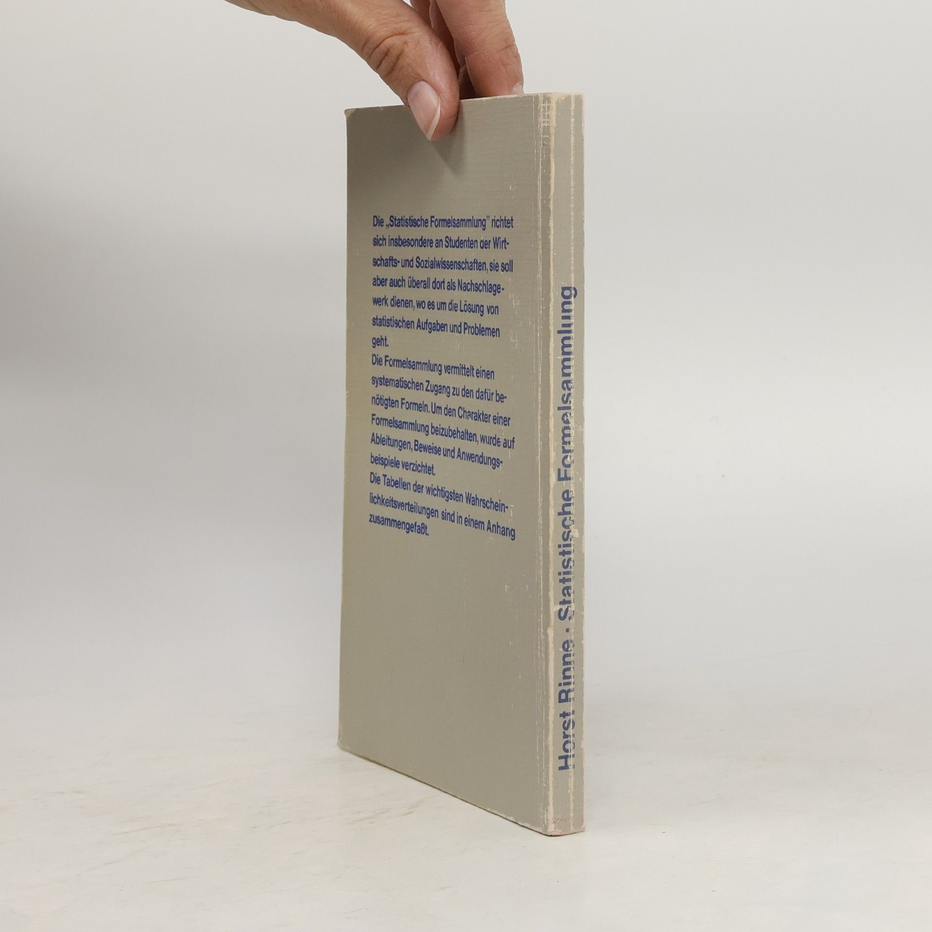 Horst Rinne Statistische Formelsammlung