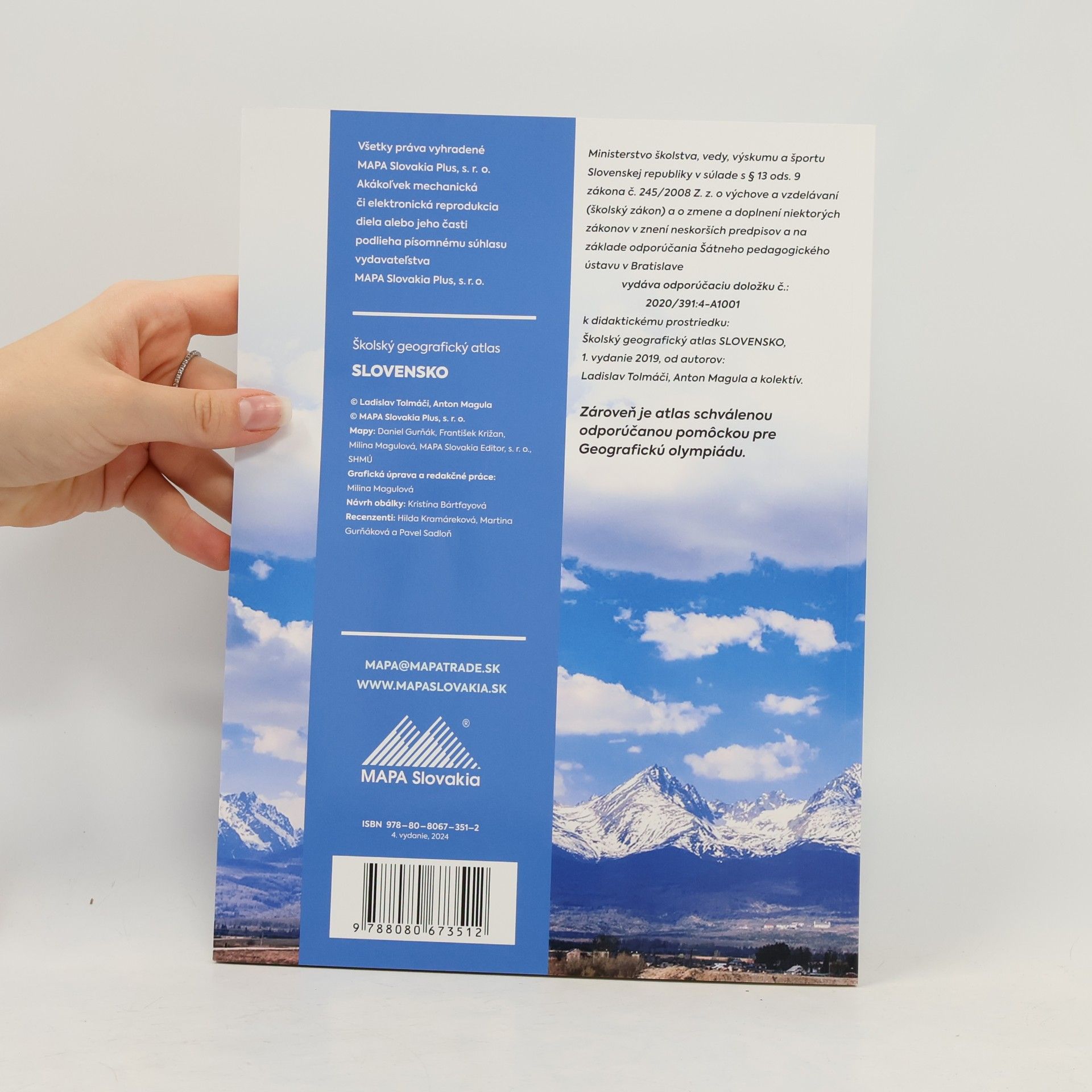 Ladislav Tolmáči Školský geografický atlas Slovensko (2024)