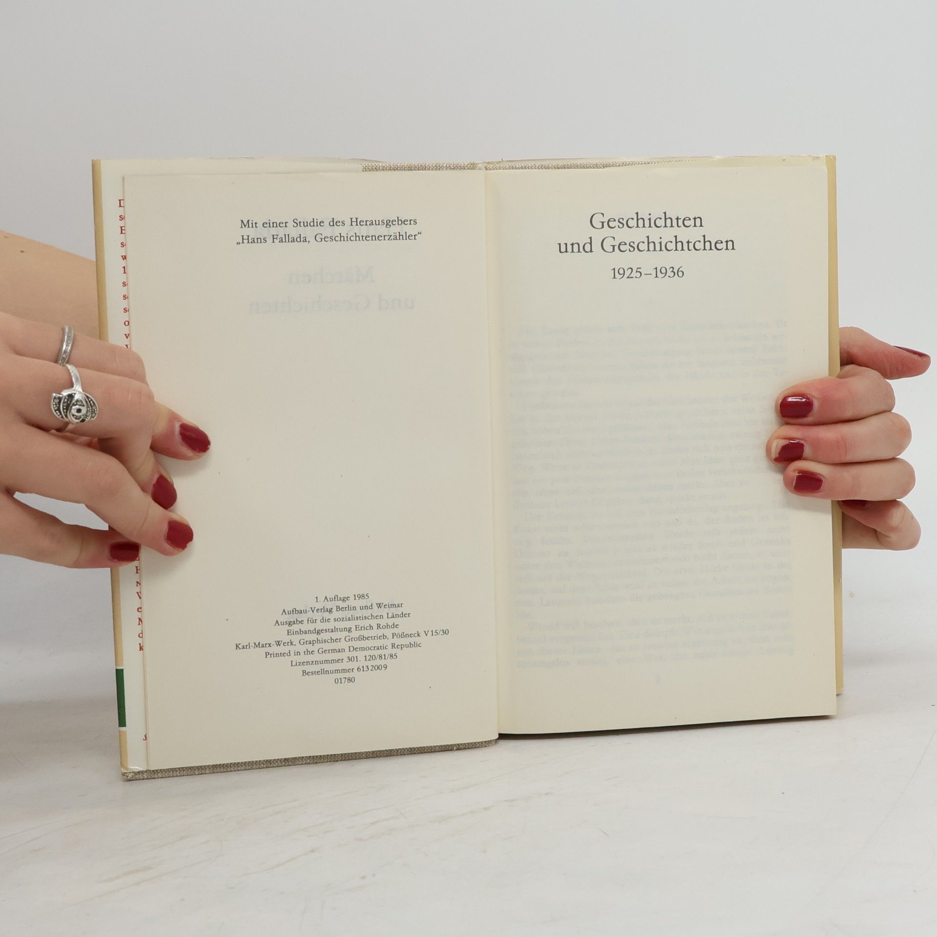 Hans Fallada Märchen und Geschichten